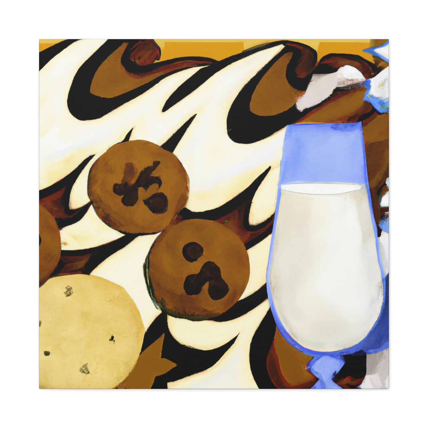 "Milk and Cookies Deco" - Canvas