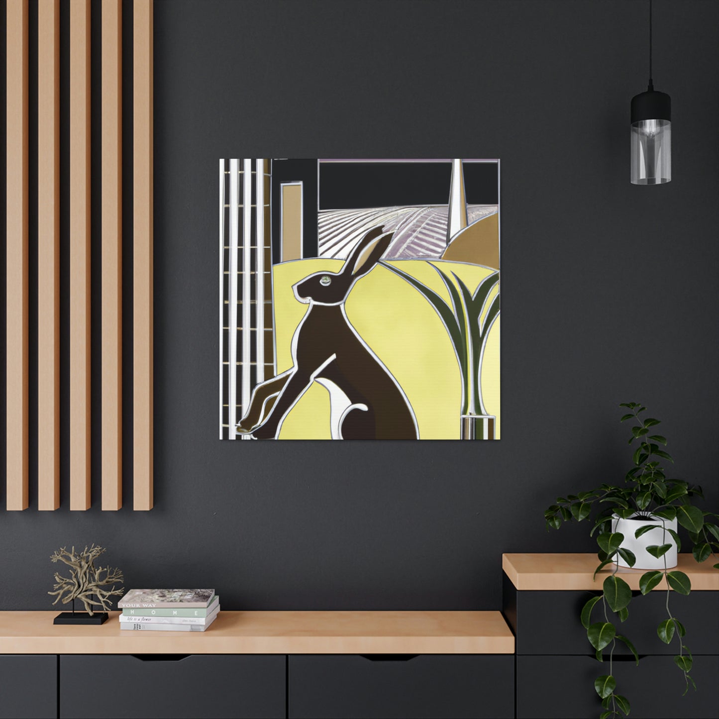 Rabbit in Art Deco - Canvas