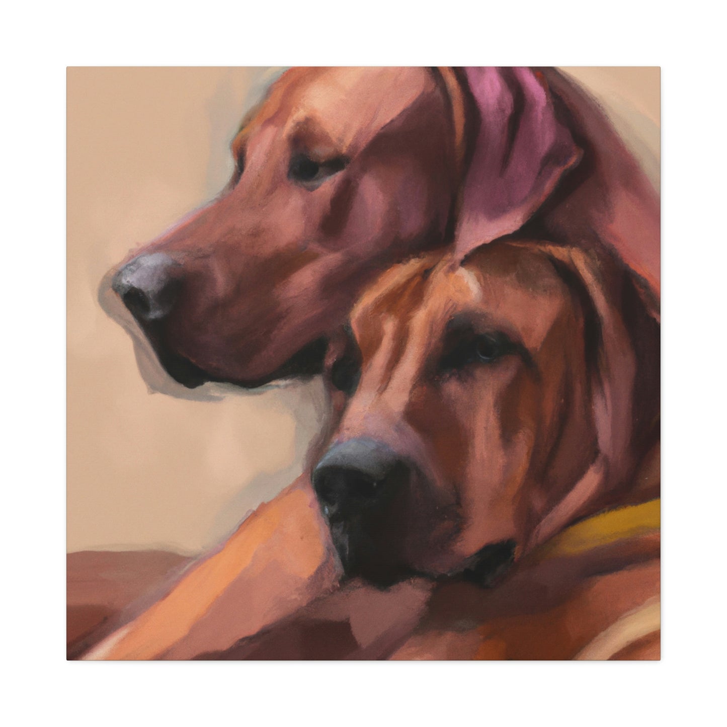 "Radiant Ridgeback Reflection" - Canvas