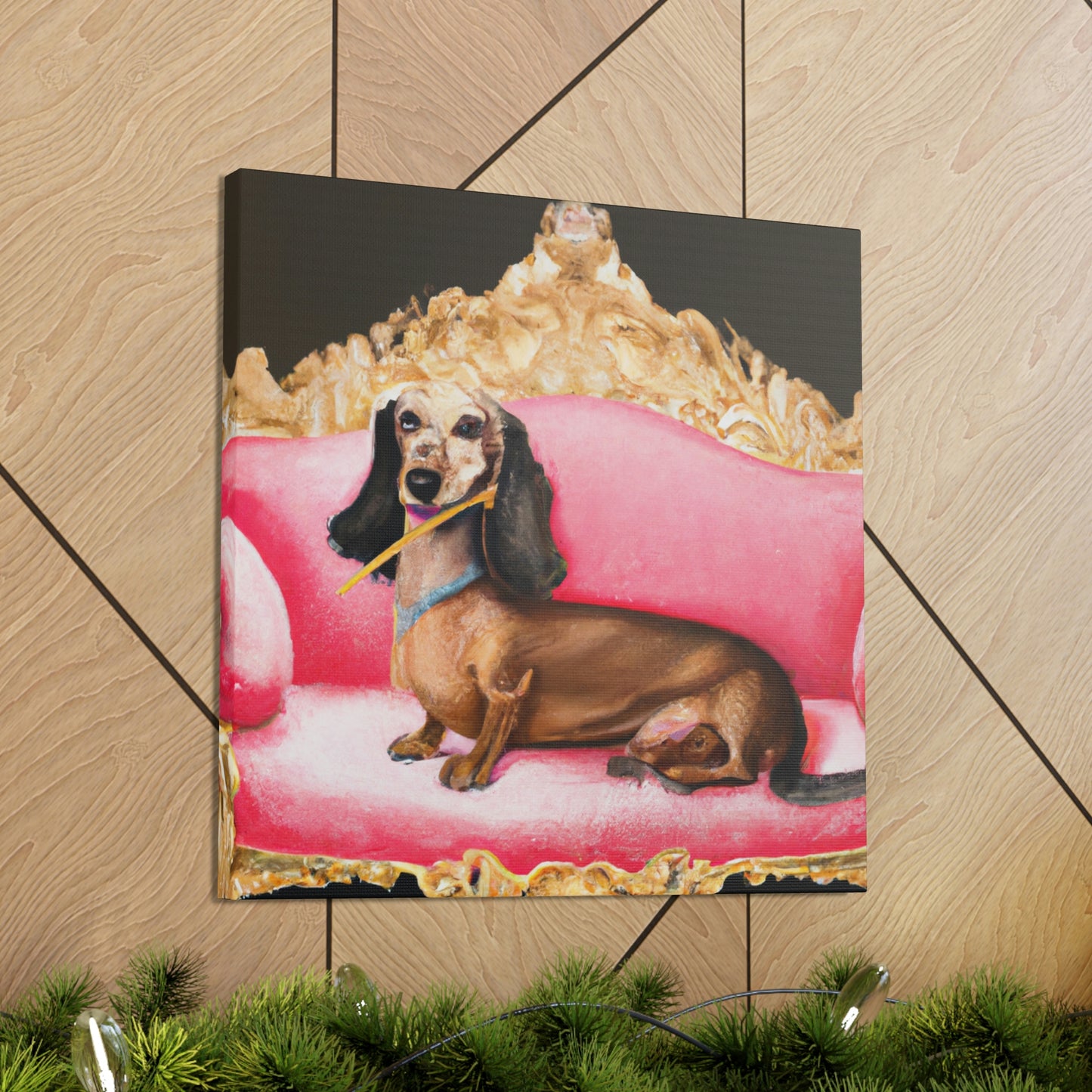 Dachshunds at Play - Canvas