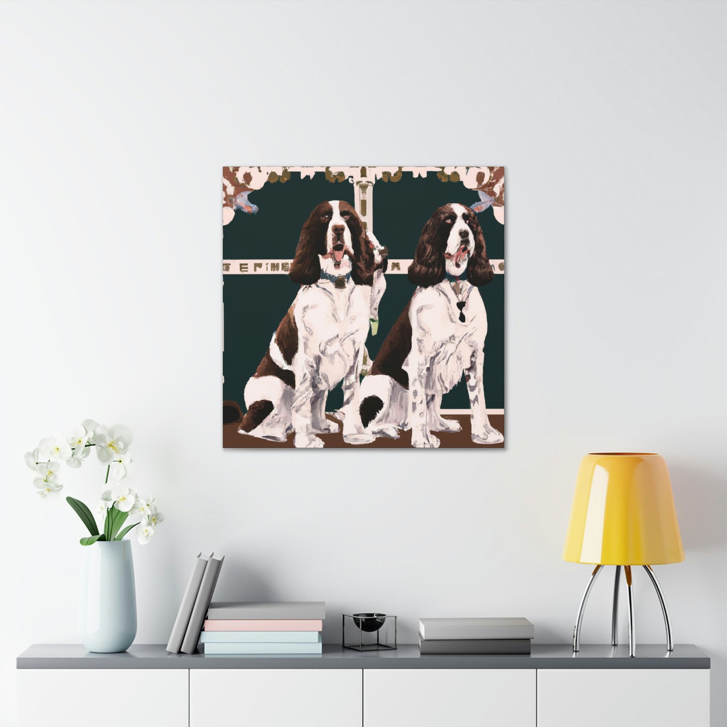 "Sprightly Springers Sparkle" - Canvas