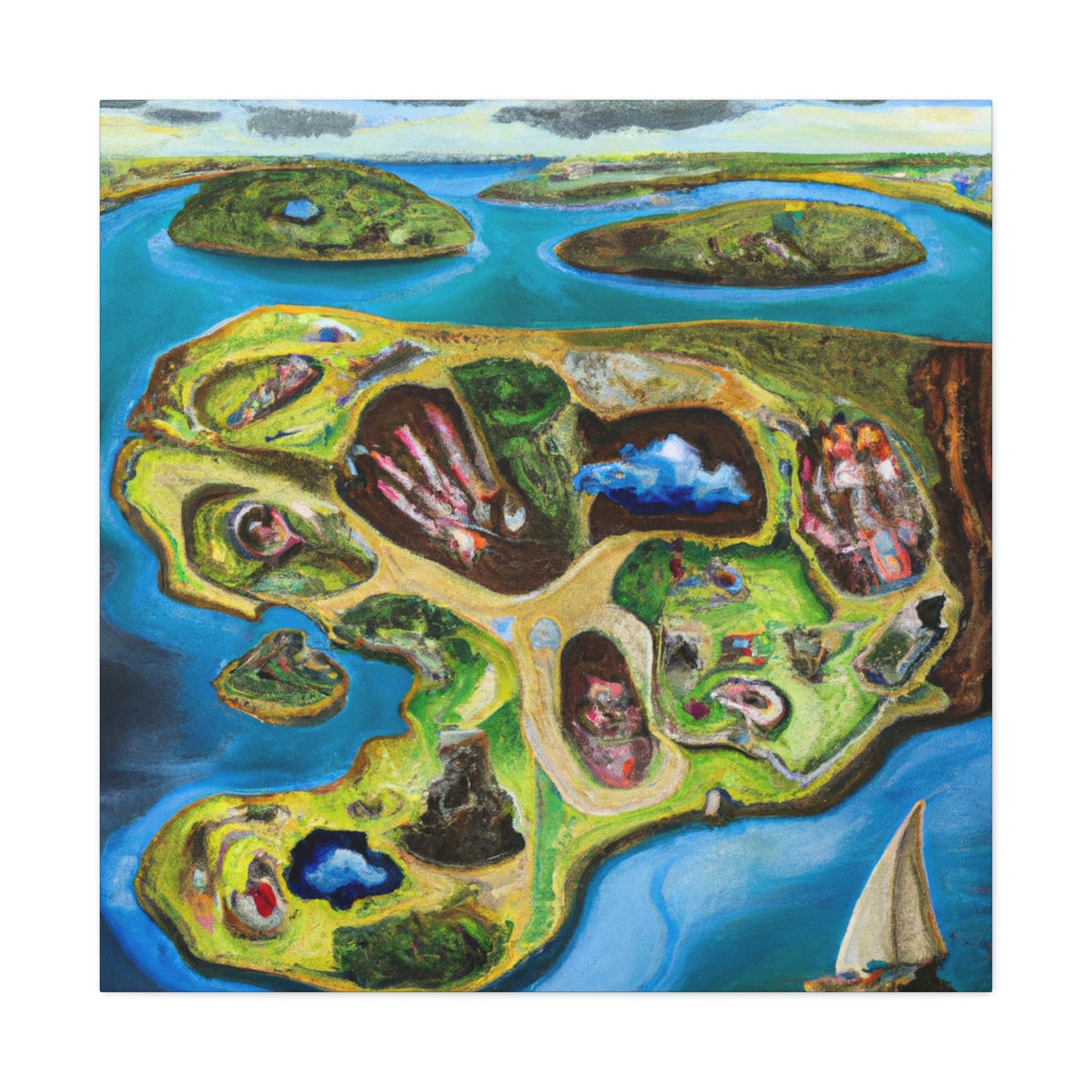 "Archipelago in Surrealism" - Canvas