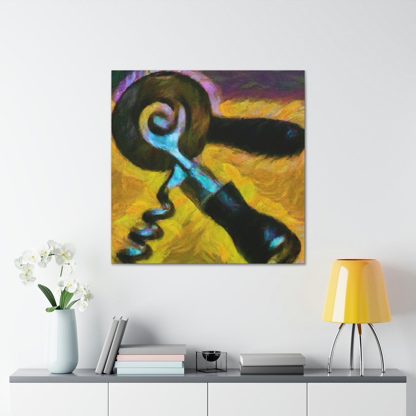 Corkscrew in Turquoise - Canvas