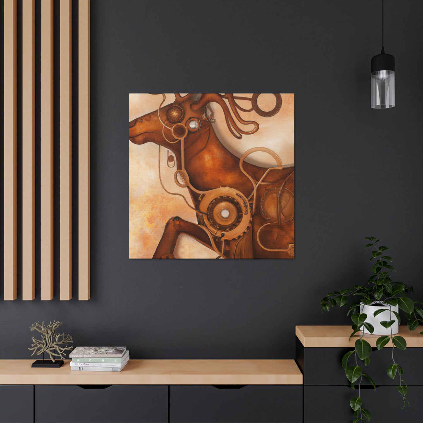 Elk in Steampunk Times - Canvas