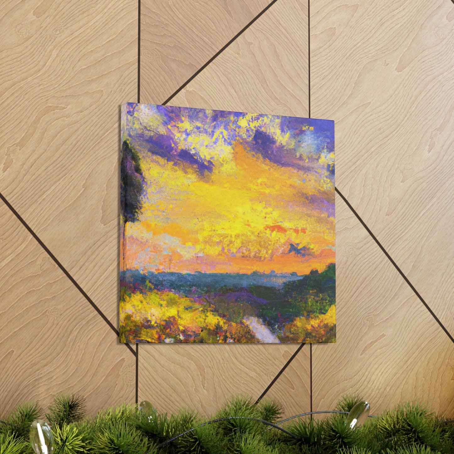 "Auroral Impasto Sunset" - Canvas