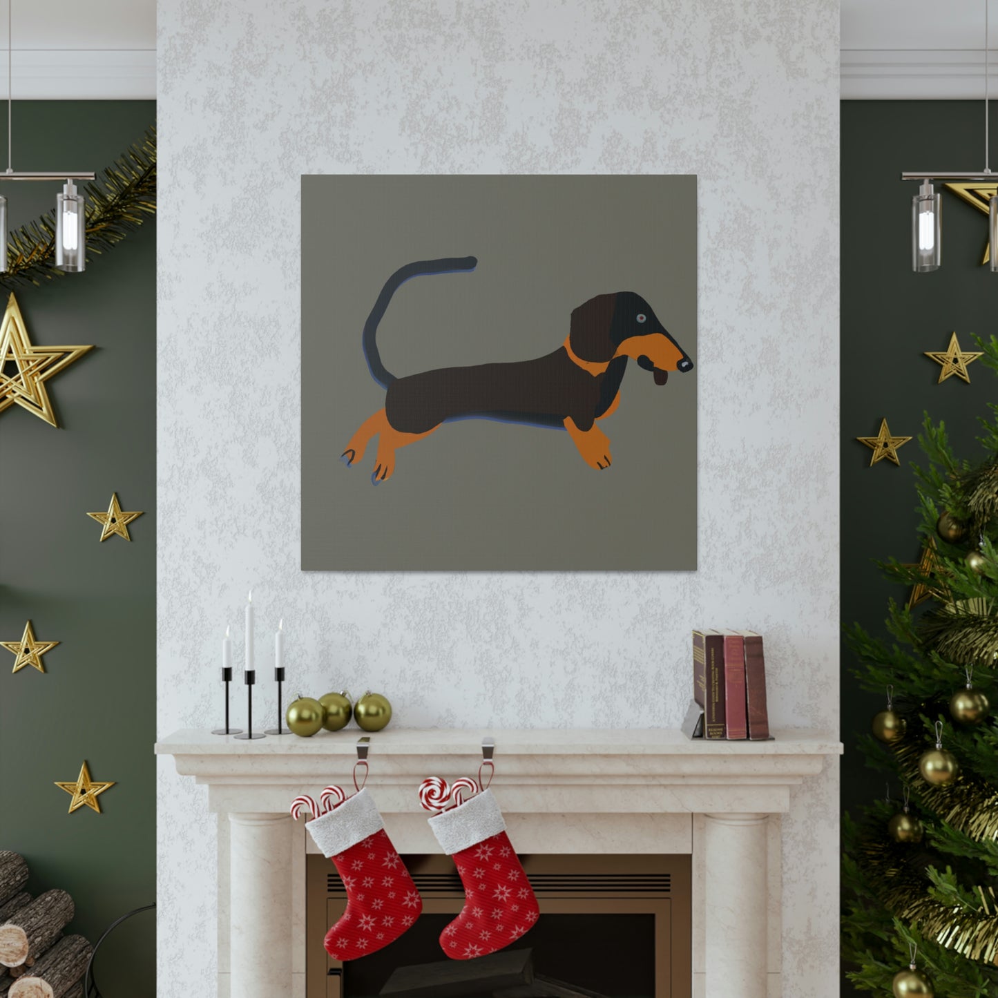 "Dachshund in Minimalism" - Canvas