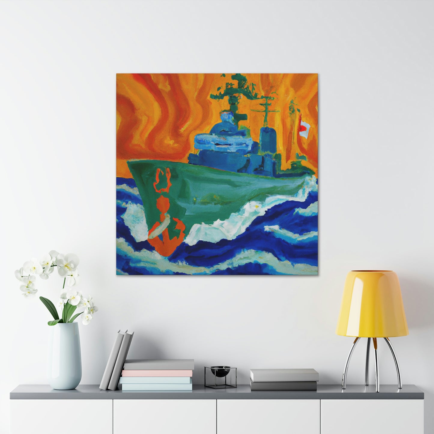 Marine Fauvist Sunset - Canvas