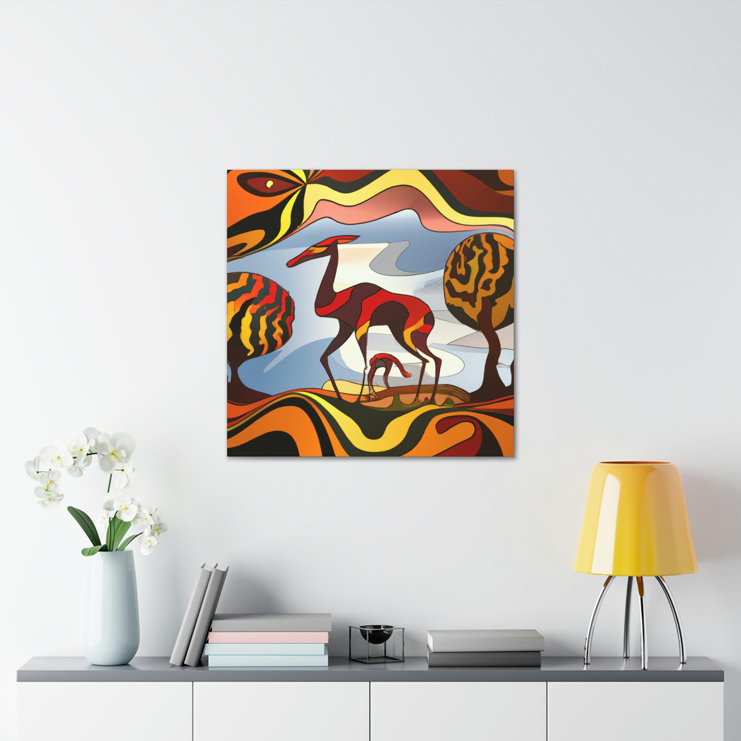 "Antelope in Art Deco" - Canvas