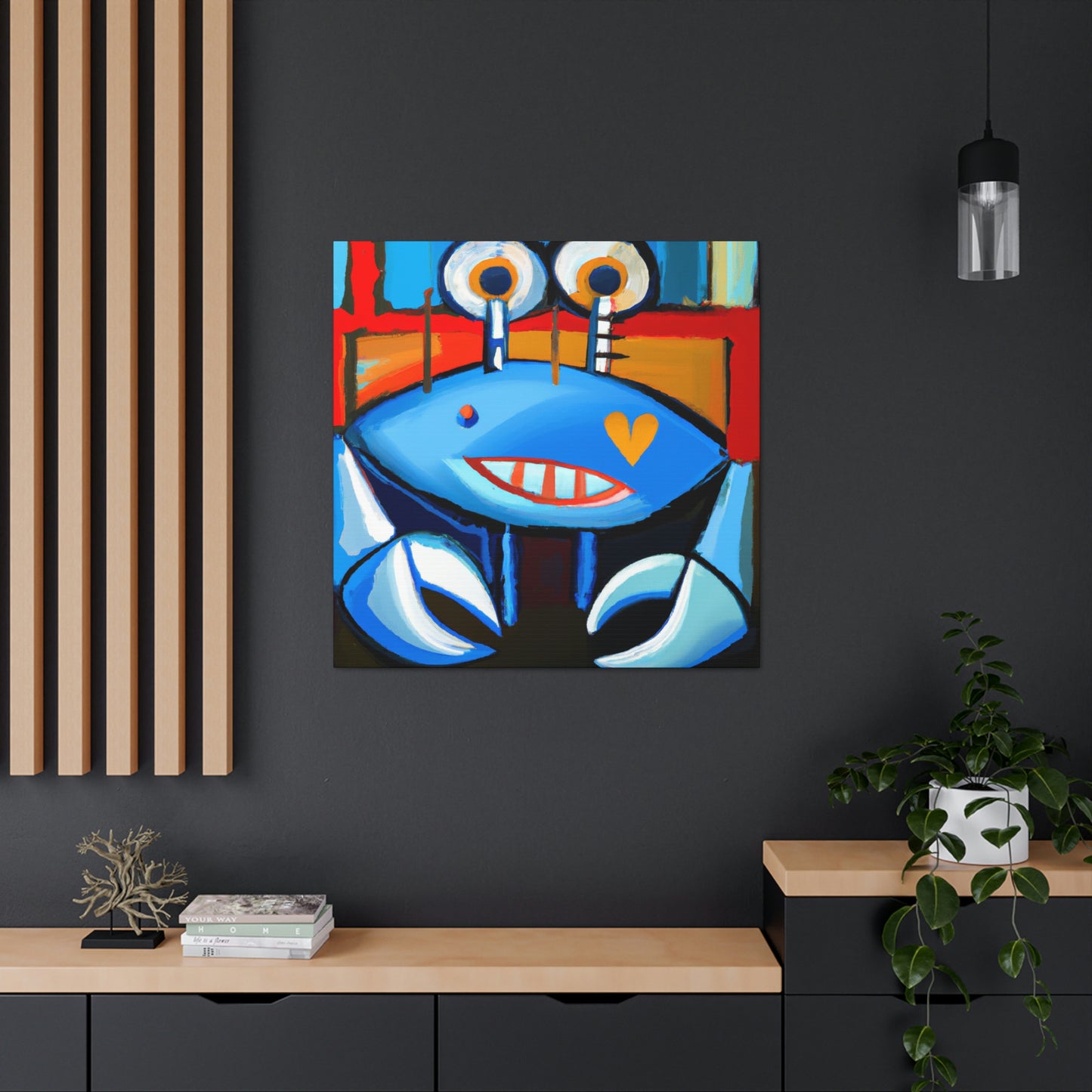 Crab in Abstract Art - Canvas