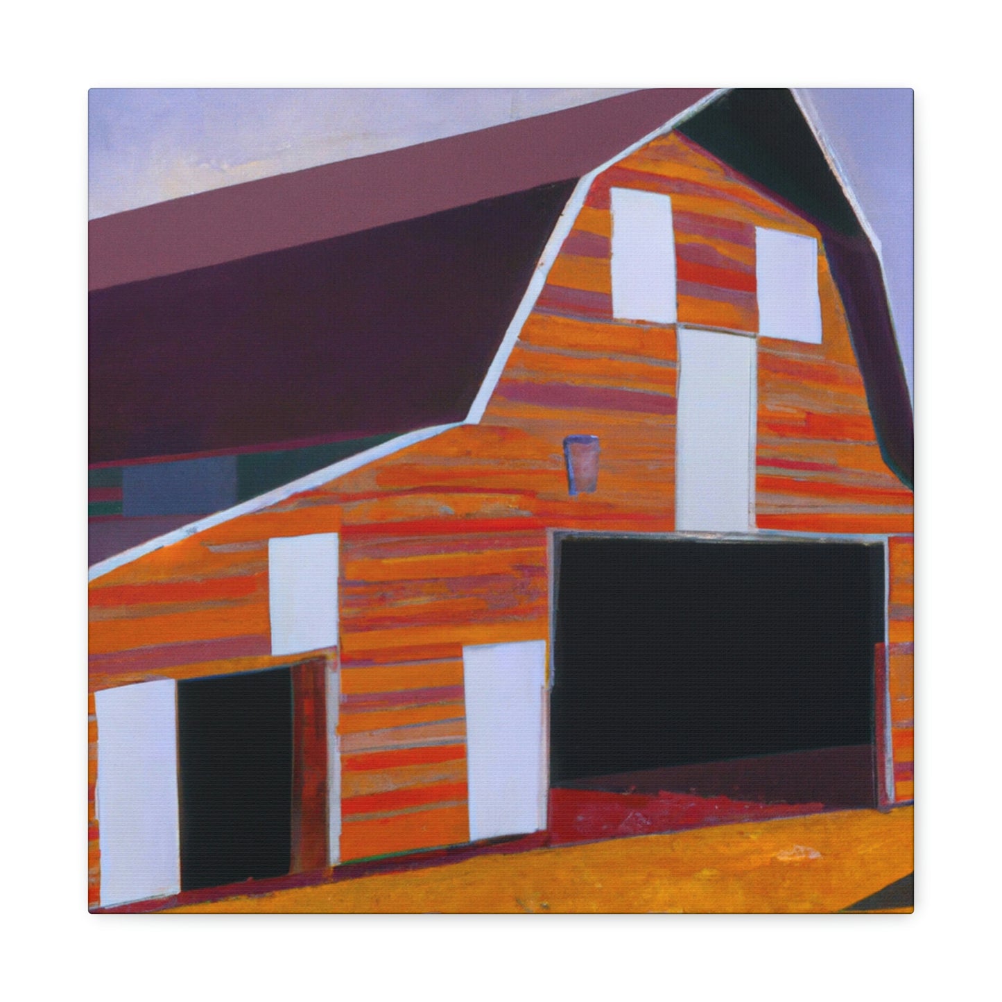 "Deco Barn Sunrise" - Canvas