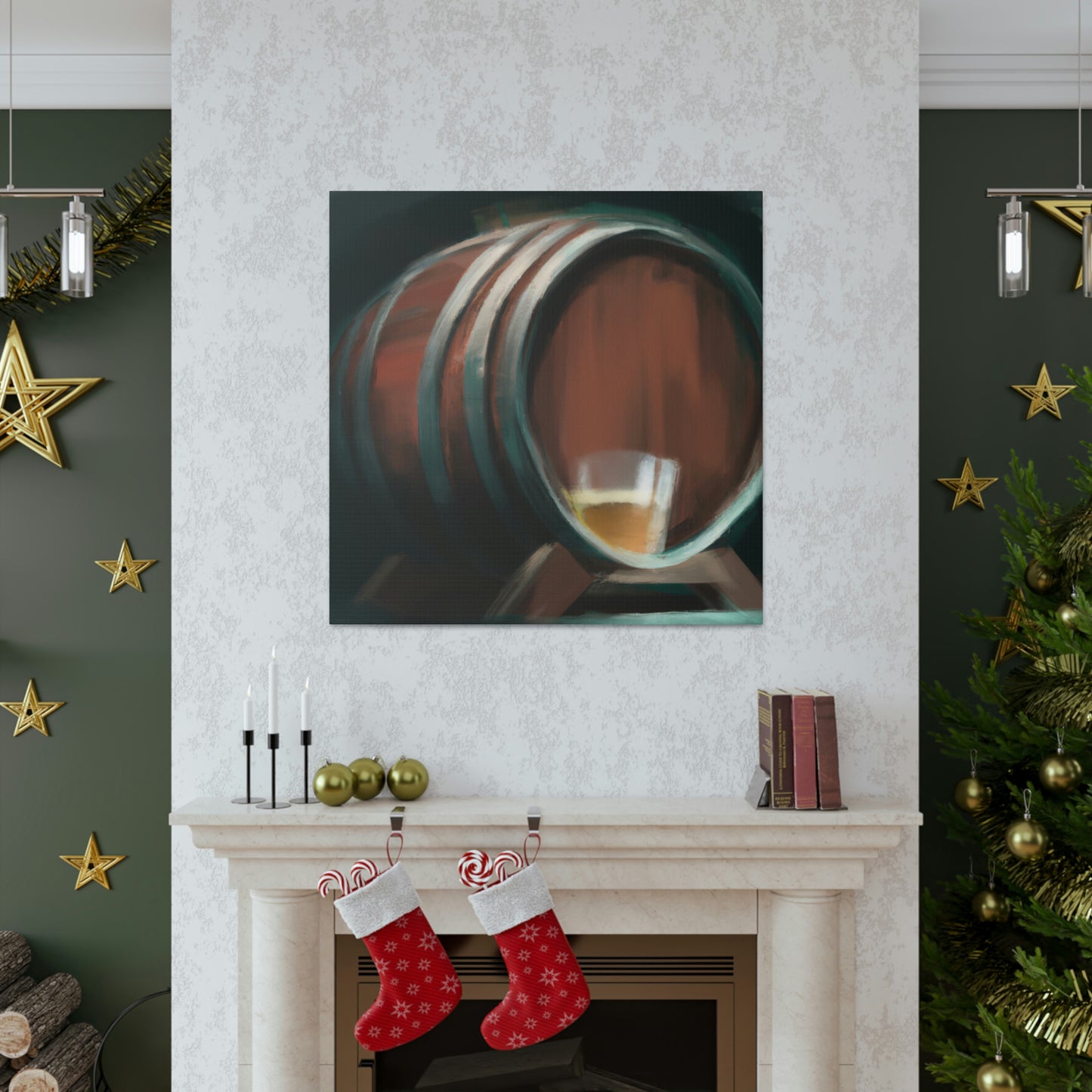 Whiskey in Oak Barrel - Canvas