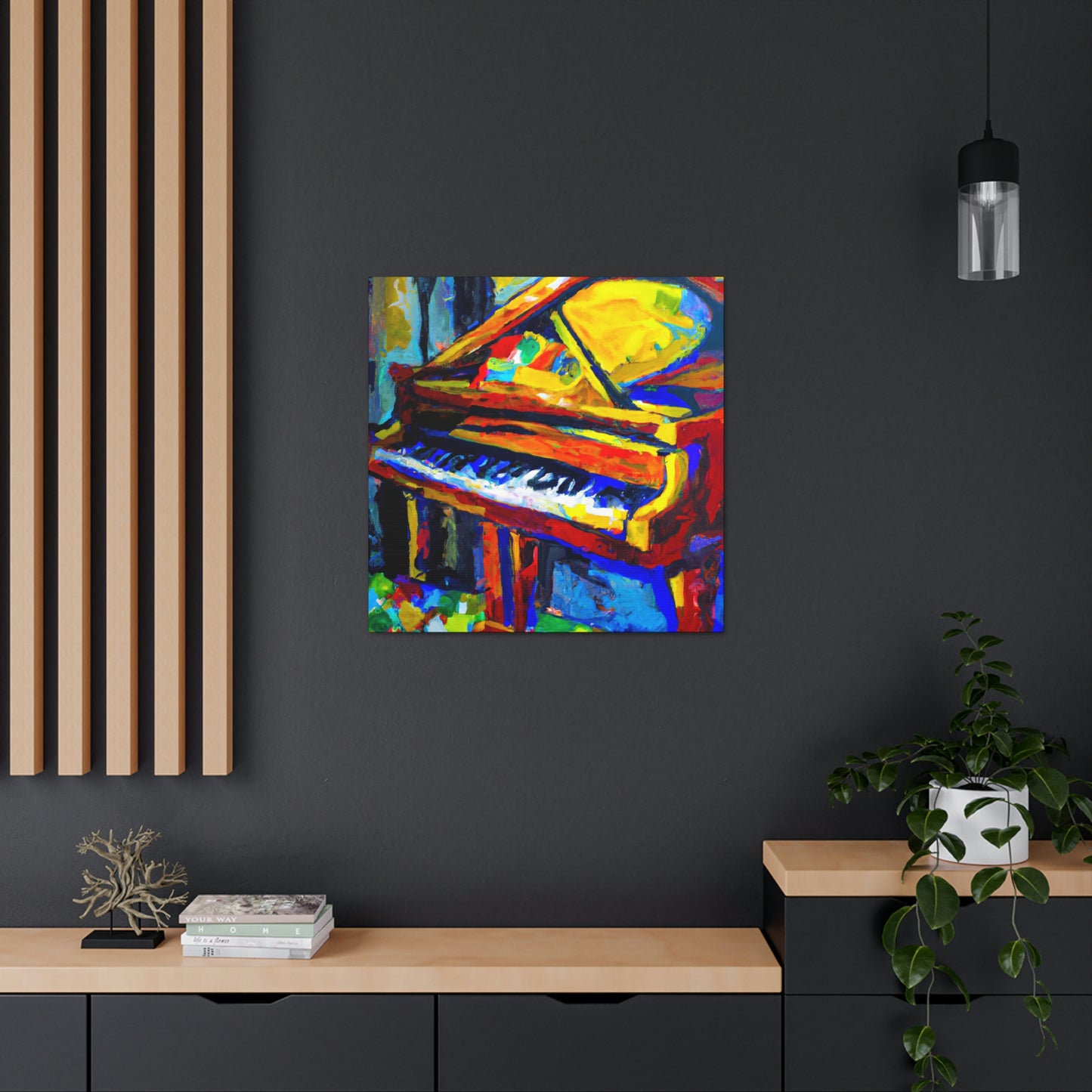 "Playing Piano in Color" - Canvas