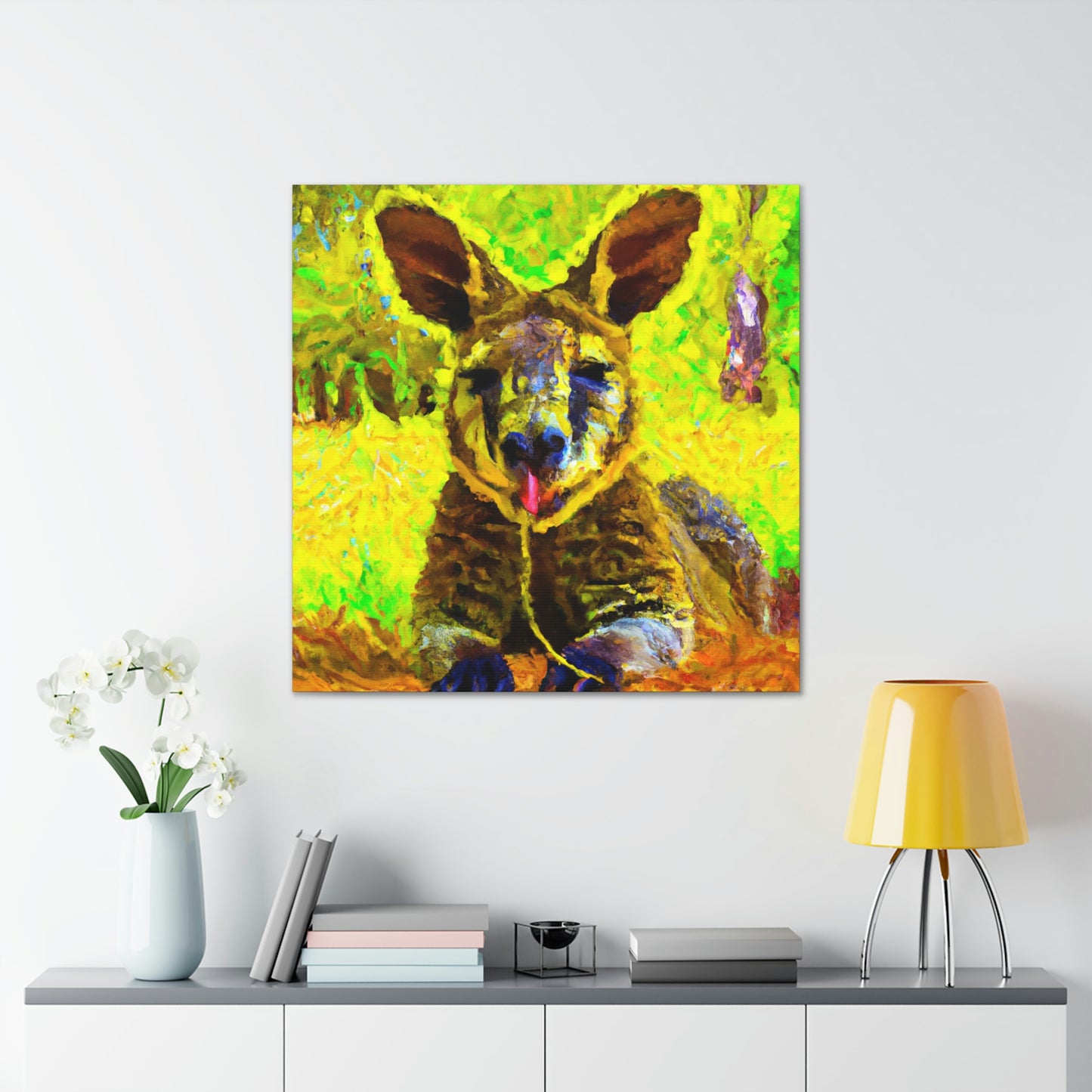 "Wallaby in Pastel Tones" - Canvas