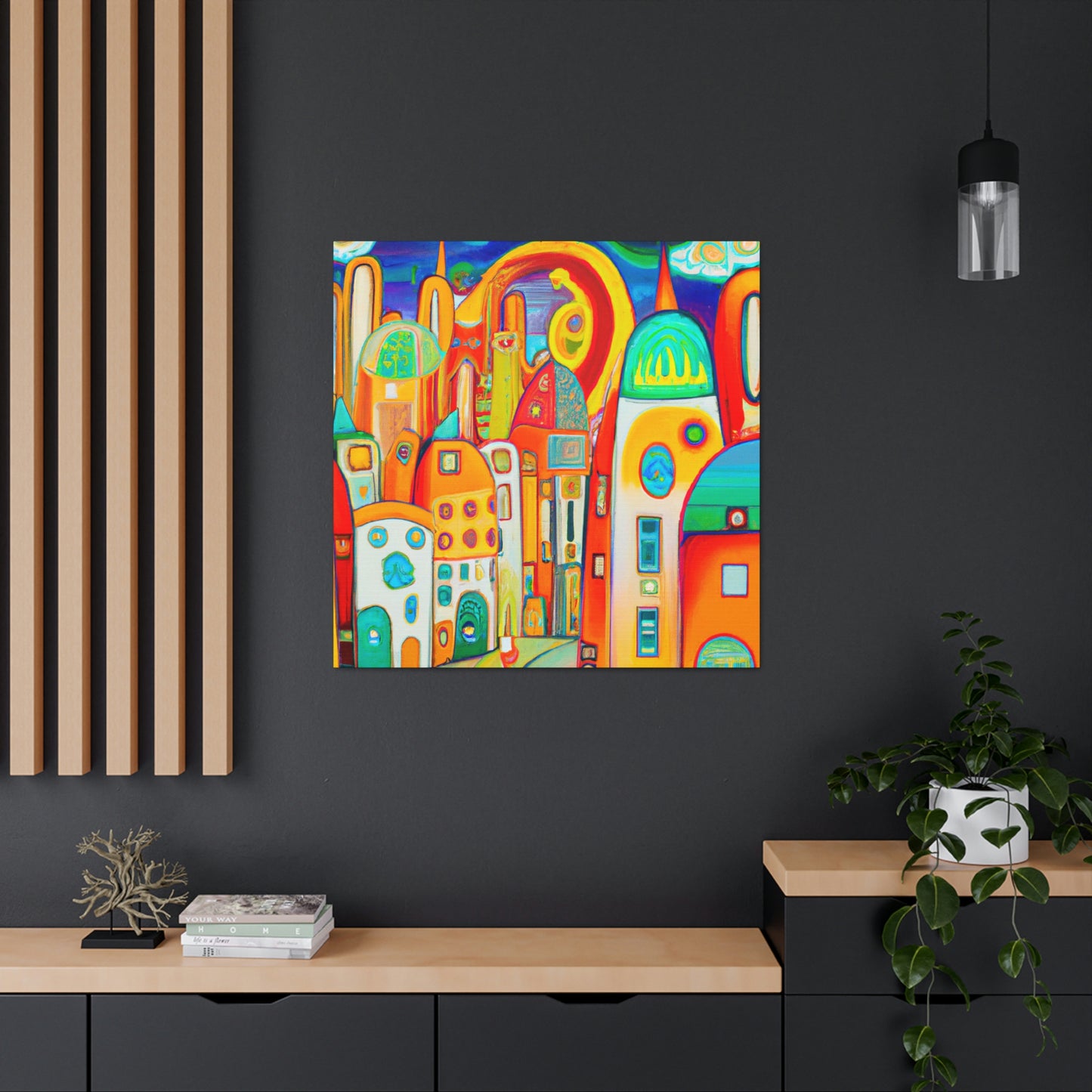 "Modern Nouveau Sunrise" - Canvas