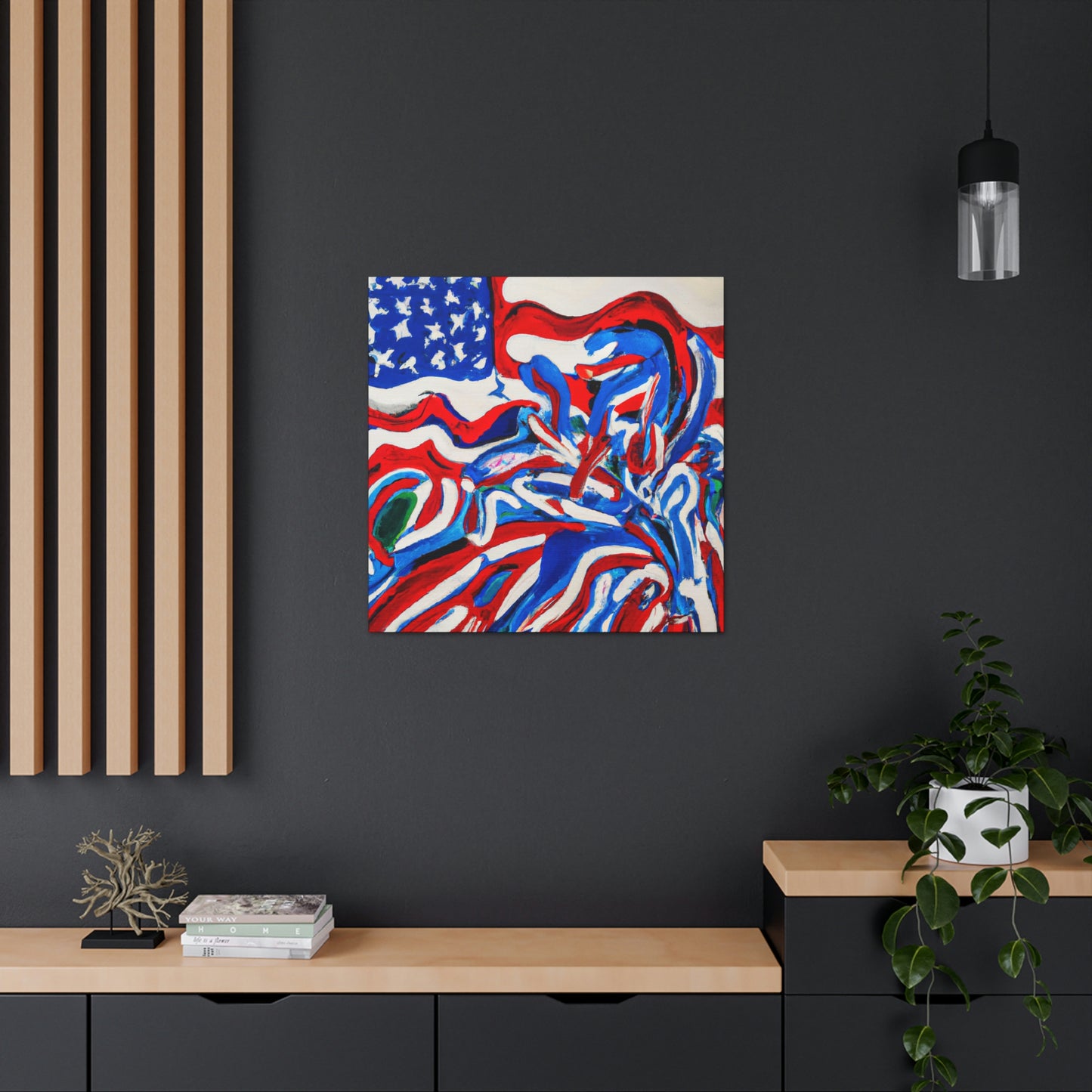 "Flag of Dreams Unfurled" - Canvas