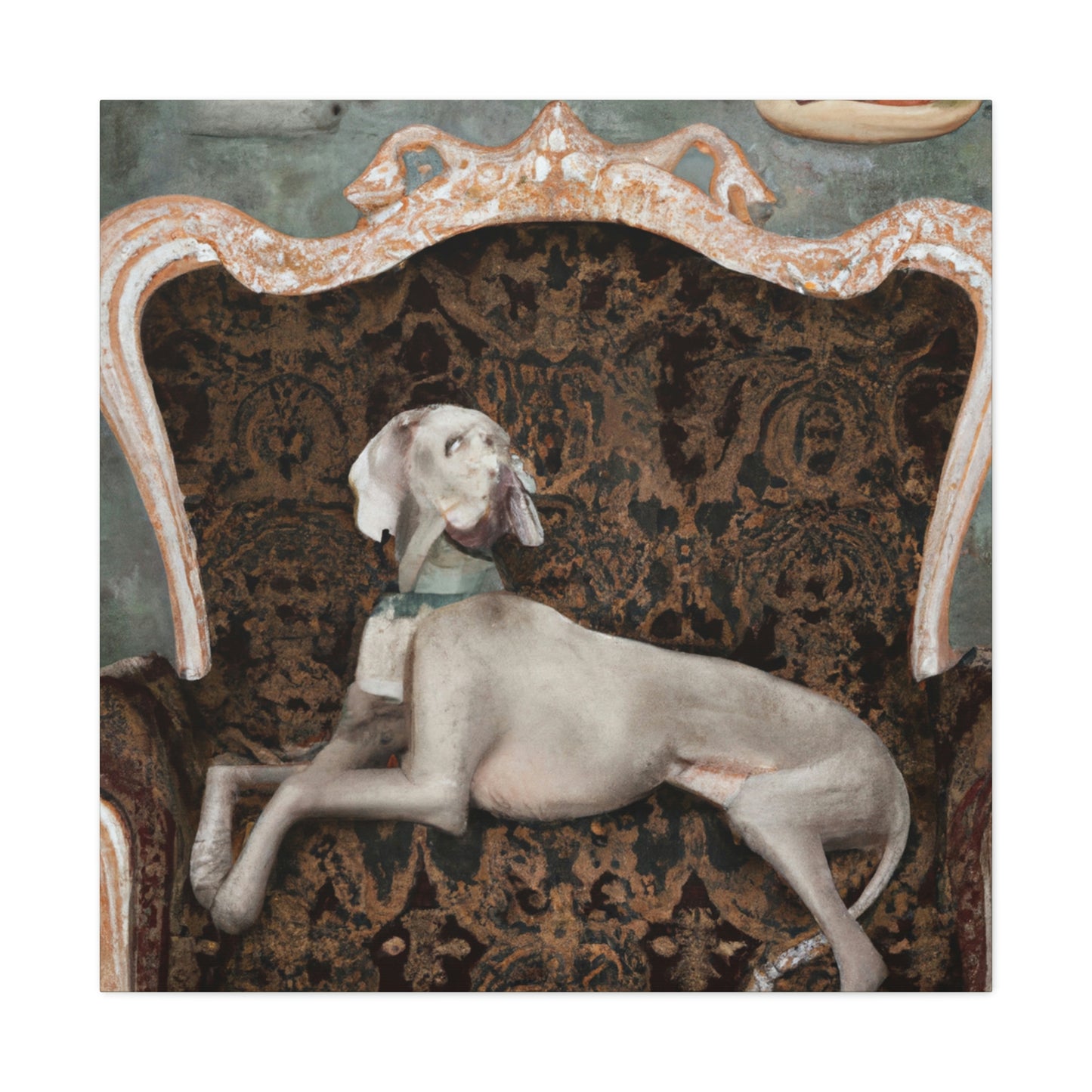 "Weimaraner at Play" - Canvas