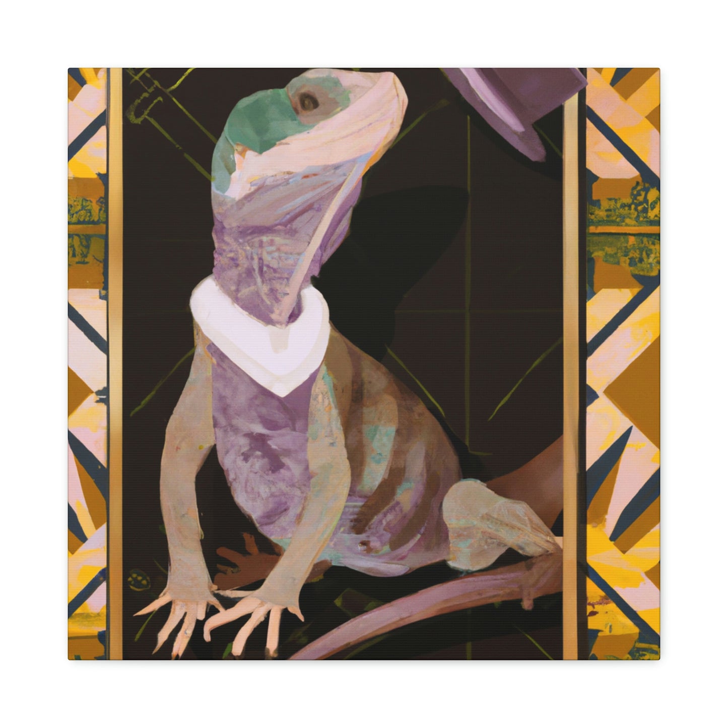 "Frothy Frilled Lizard" - Canvas