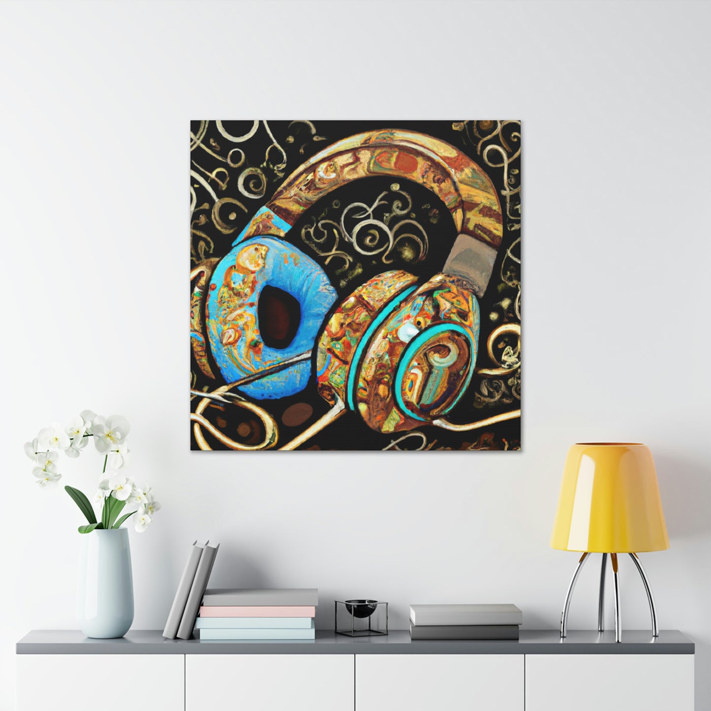 Headphones in Abstraction - Canvas