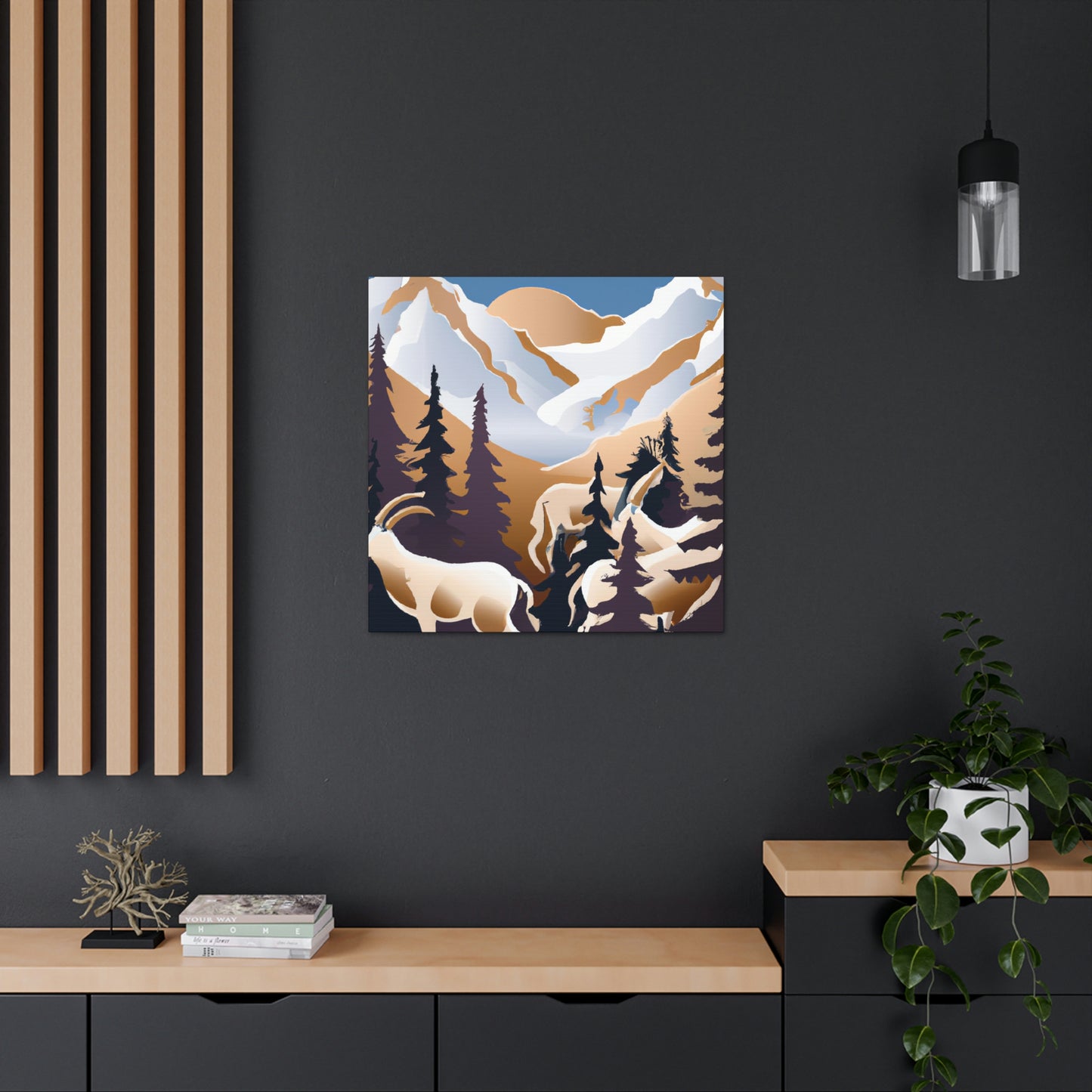 "Chamois in Metallic Splendor" - Canvas