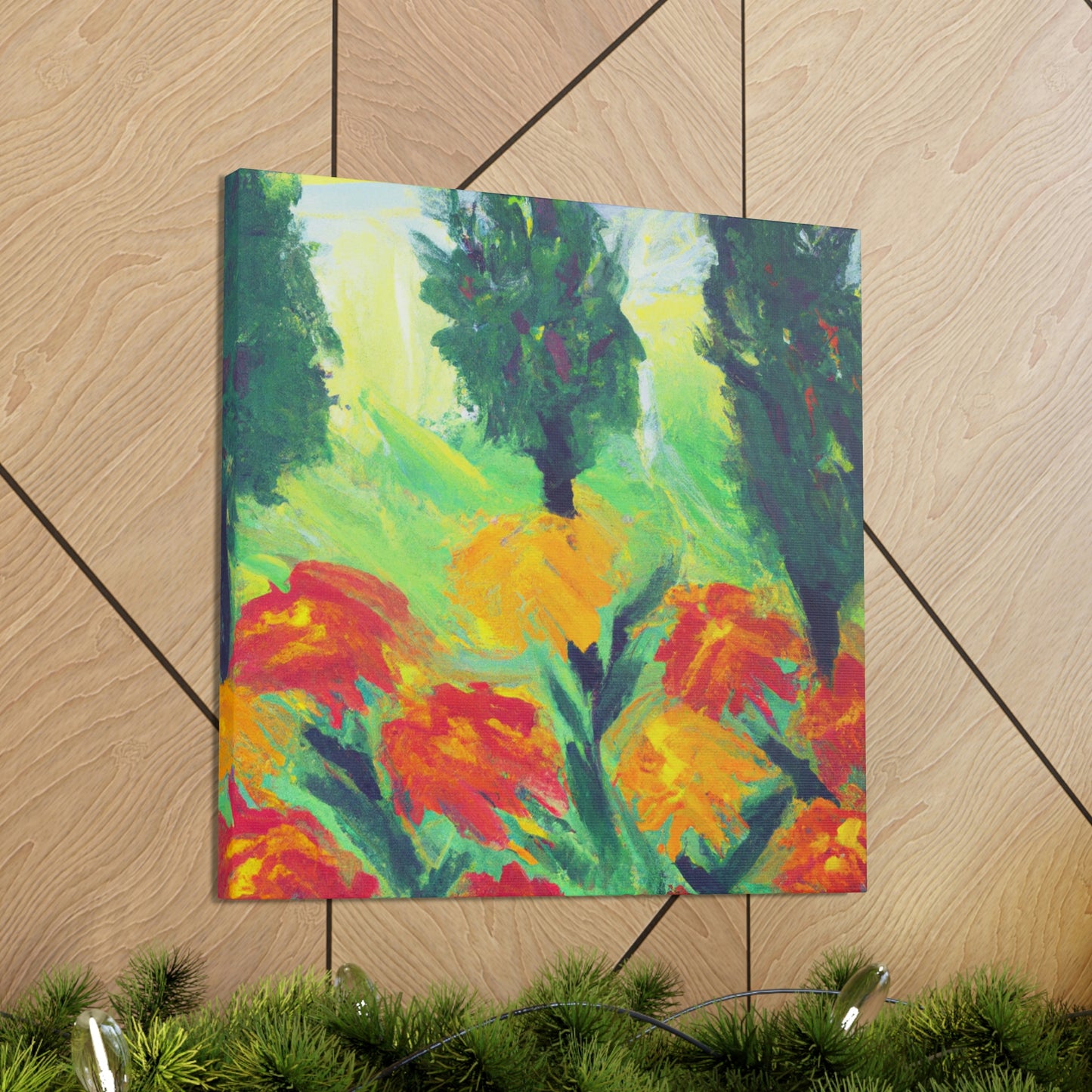 Marigolds in Expressionism - Canvas