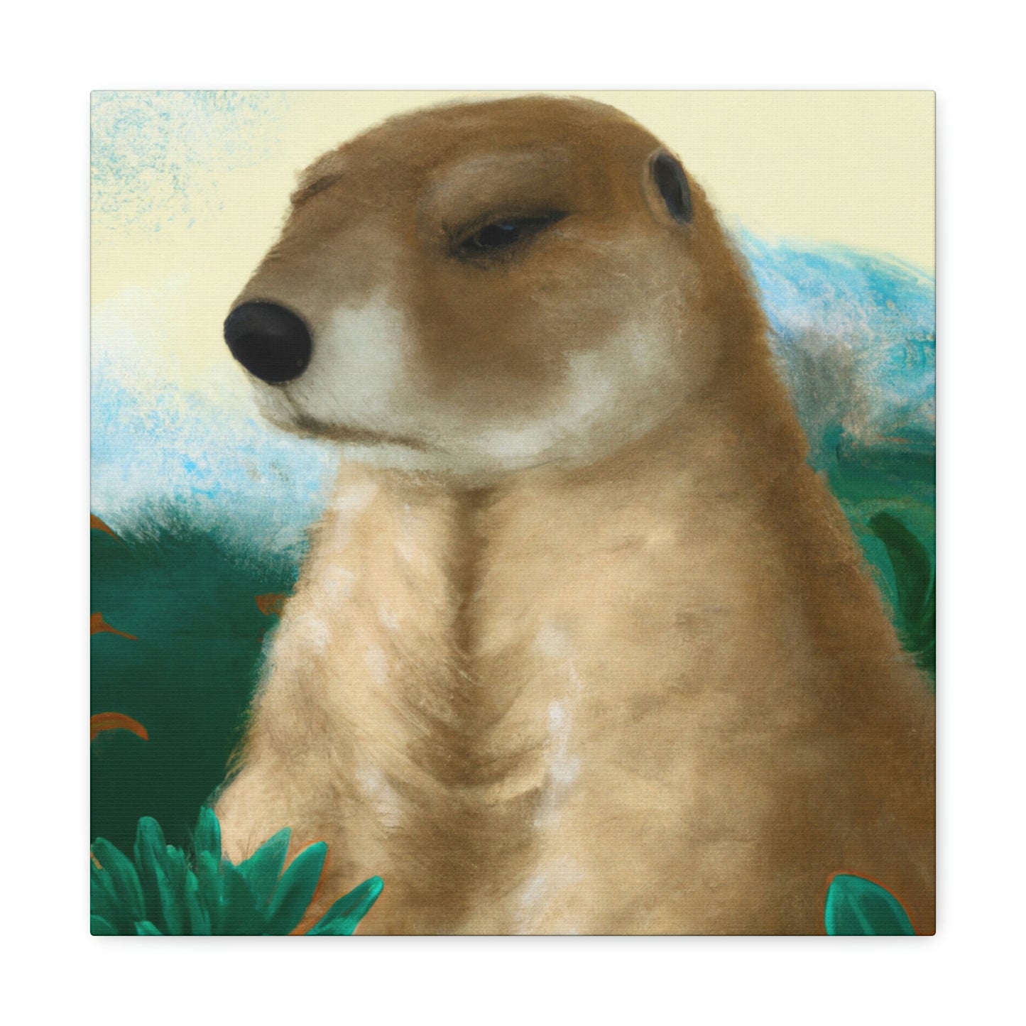 "Prairie Dog Art Deco" - Canvas