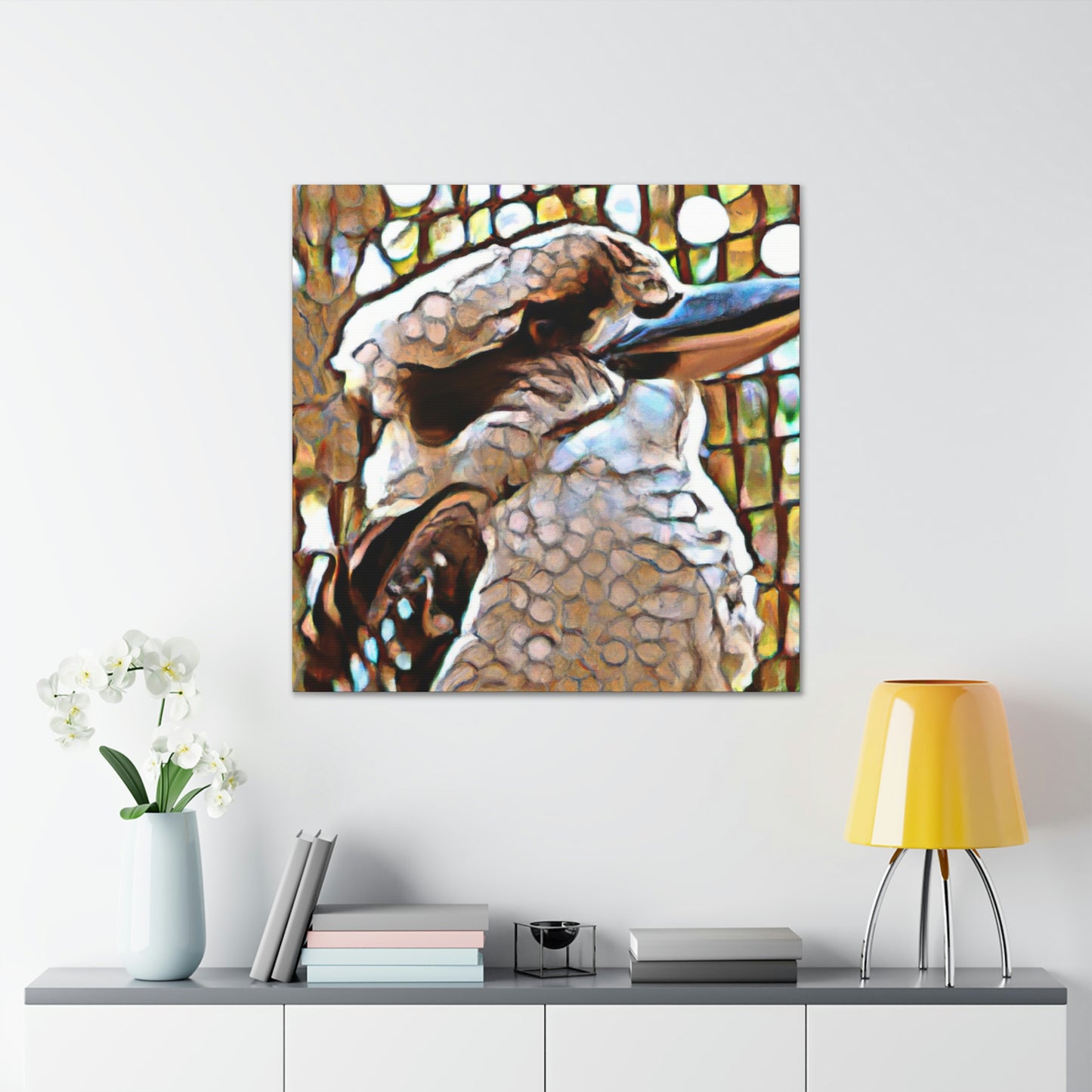 Kookaburra Pointillism - Canvas