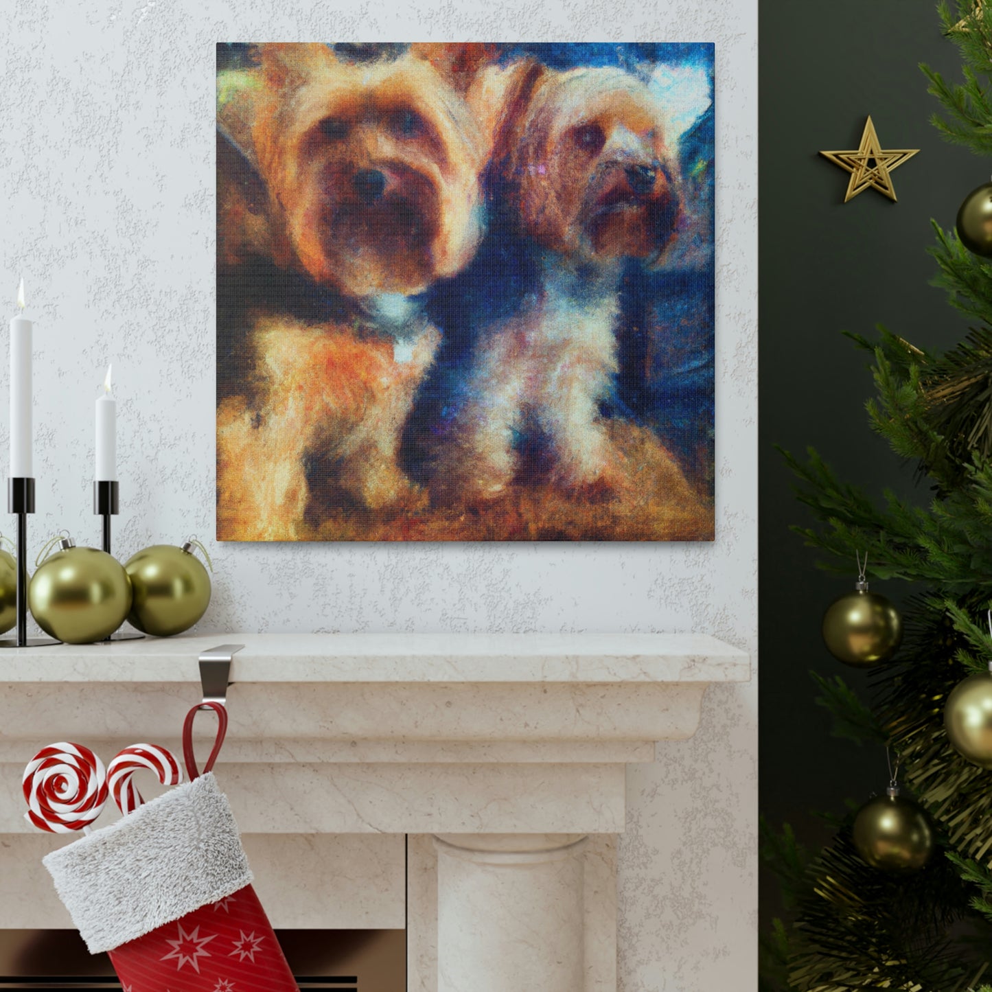 Puppy Love Impressionism - Canvas