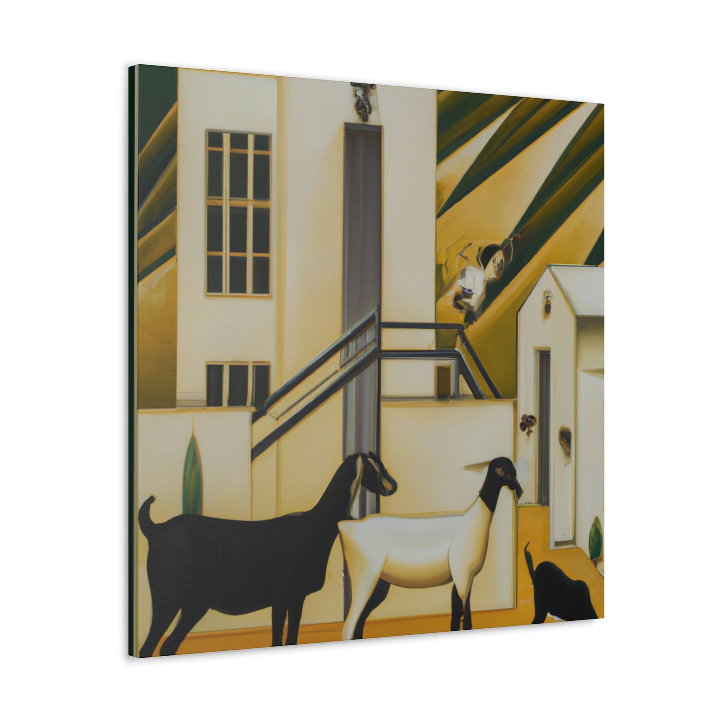 "Goat in Glamourous Gold" - Canvas