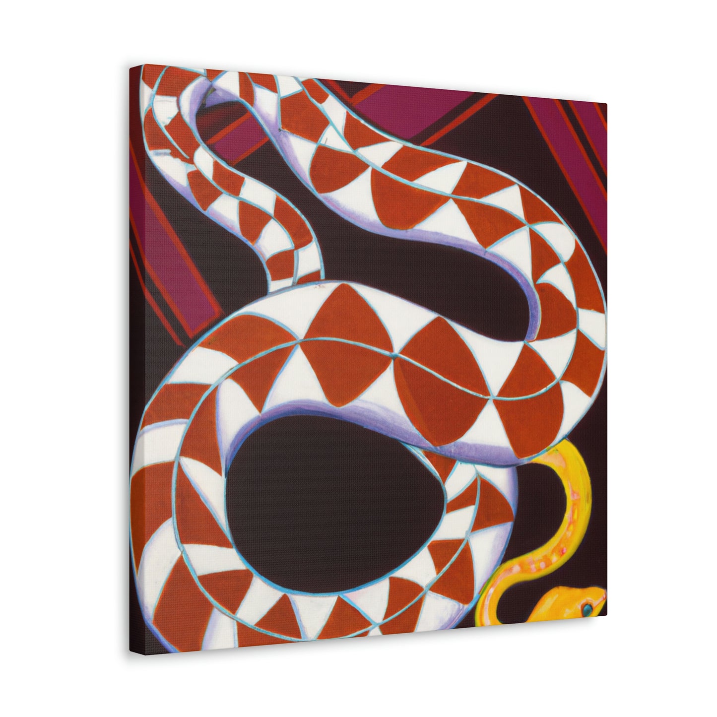 "Snake with Deco Poise" - Canvas