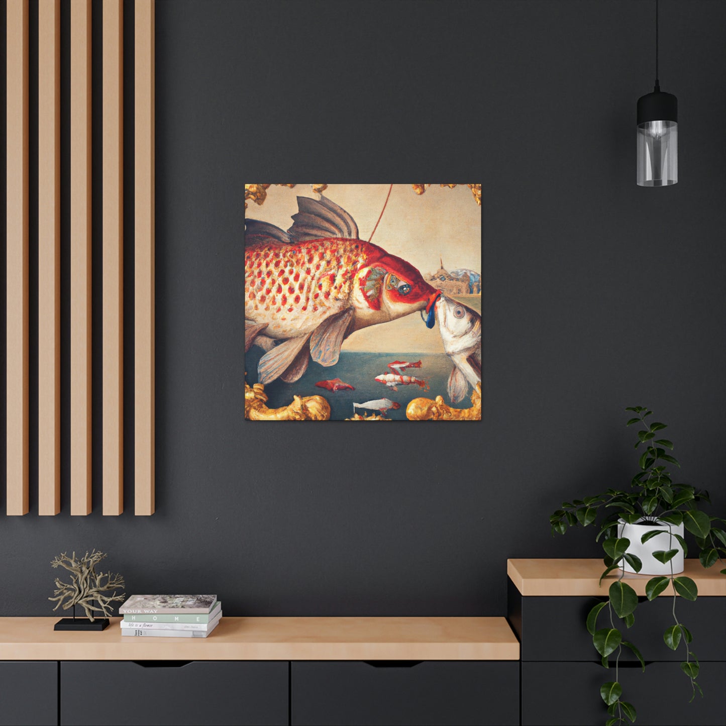 School of Fish Swimming - Canvas