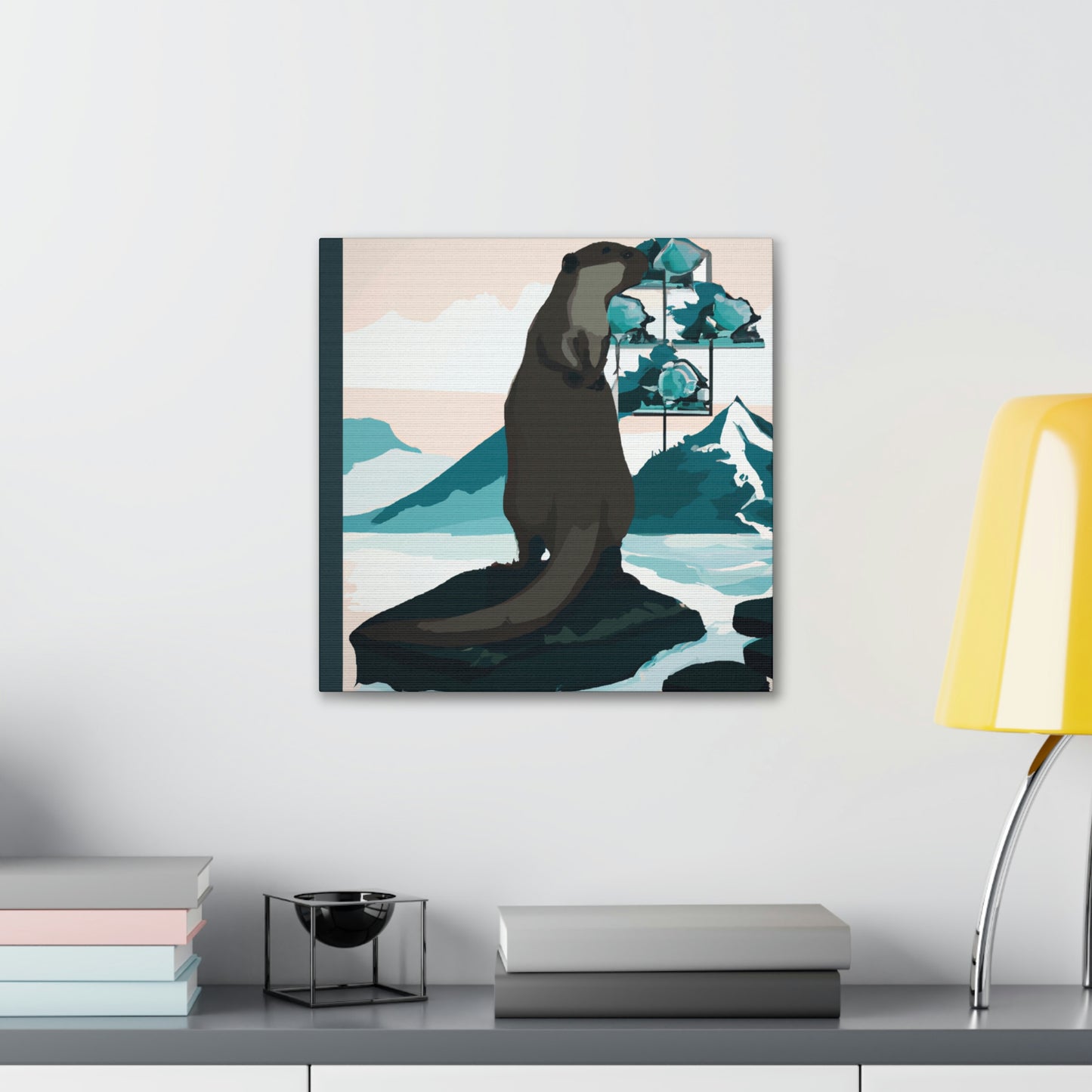 "Otter in Art Deco". - Canvas