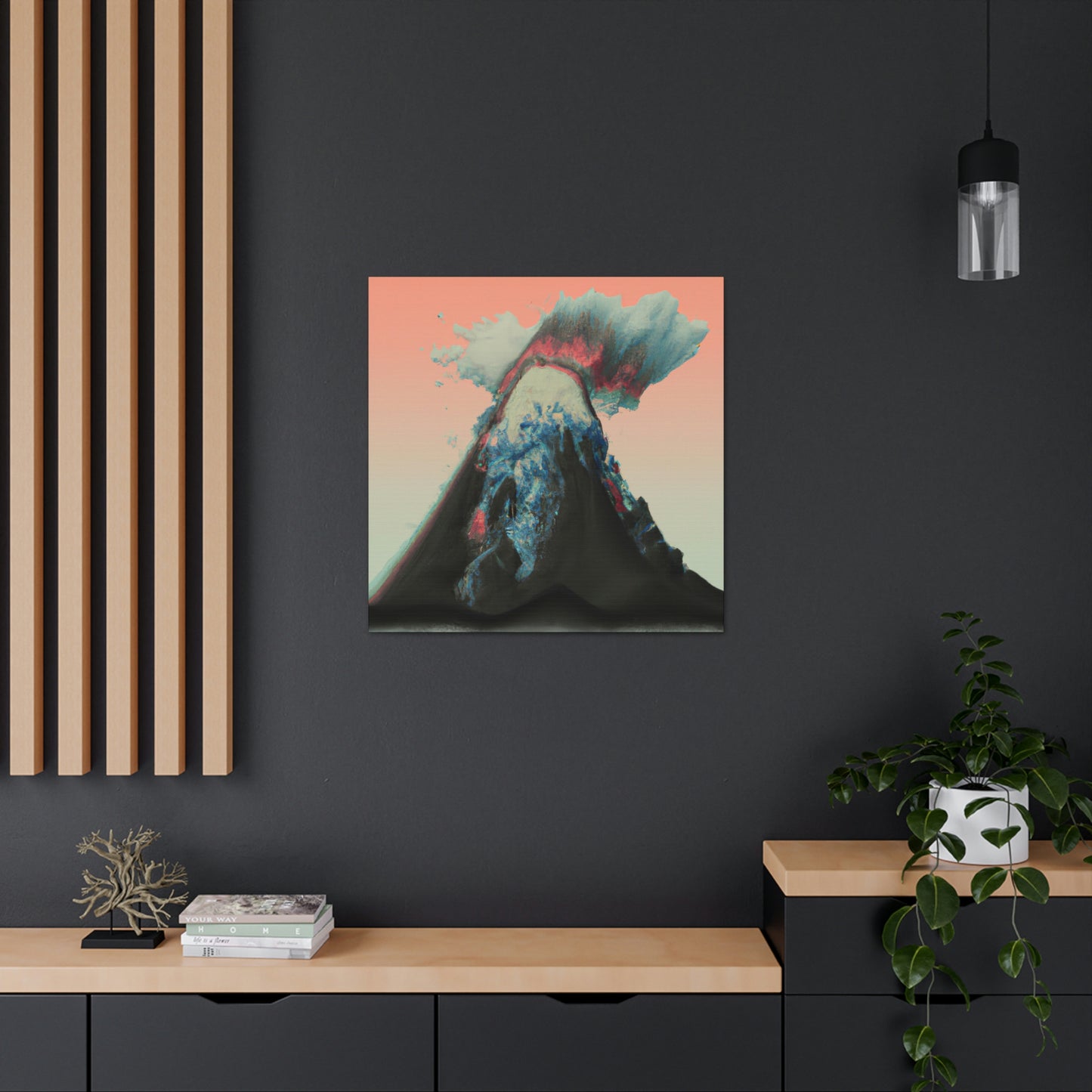 Volcano's Fiery Fury - Canvas