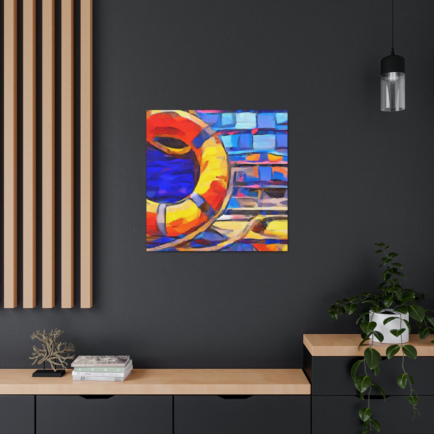 "Life Buoy in Bloom" - Canvas