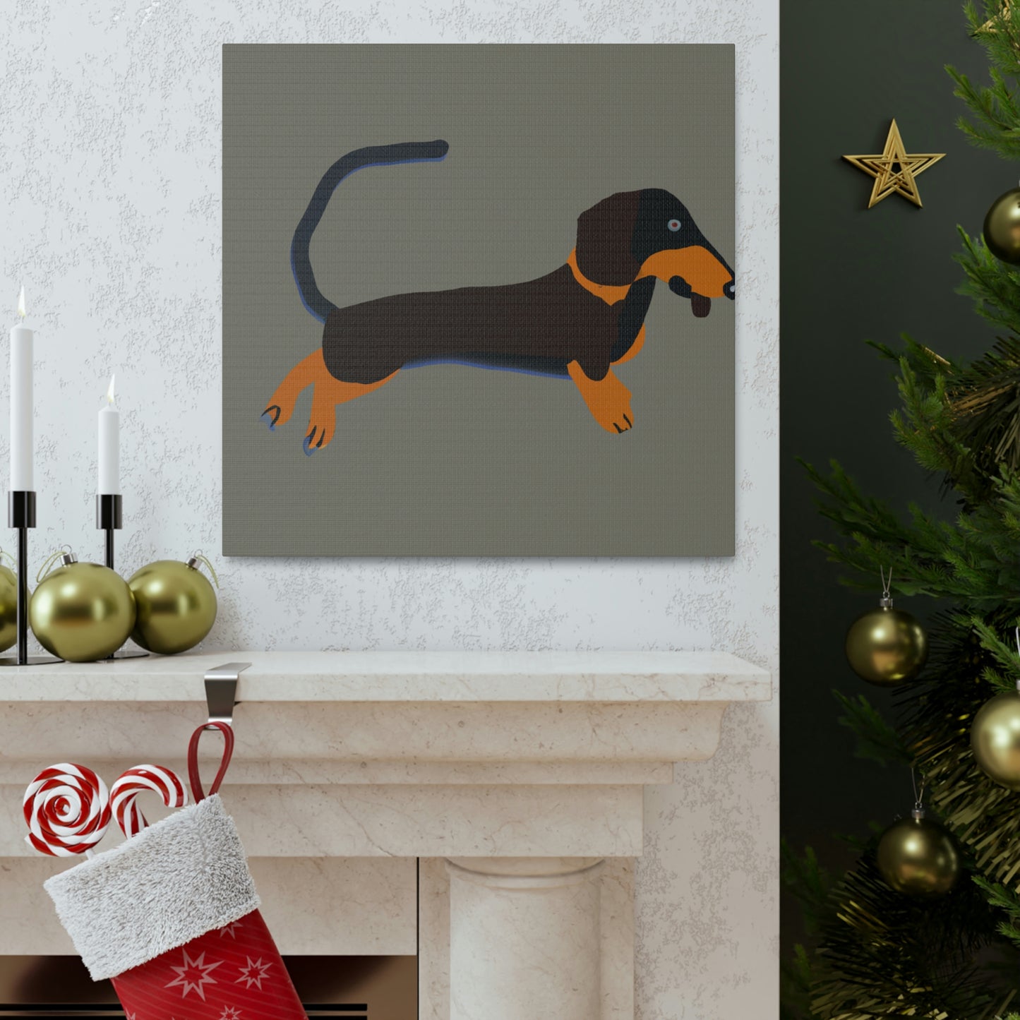 "Dachshund in Minimalism" - Canvas