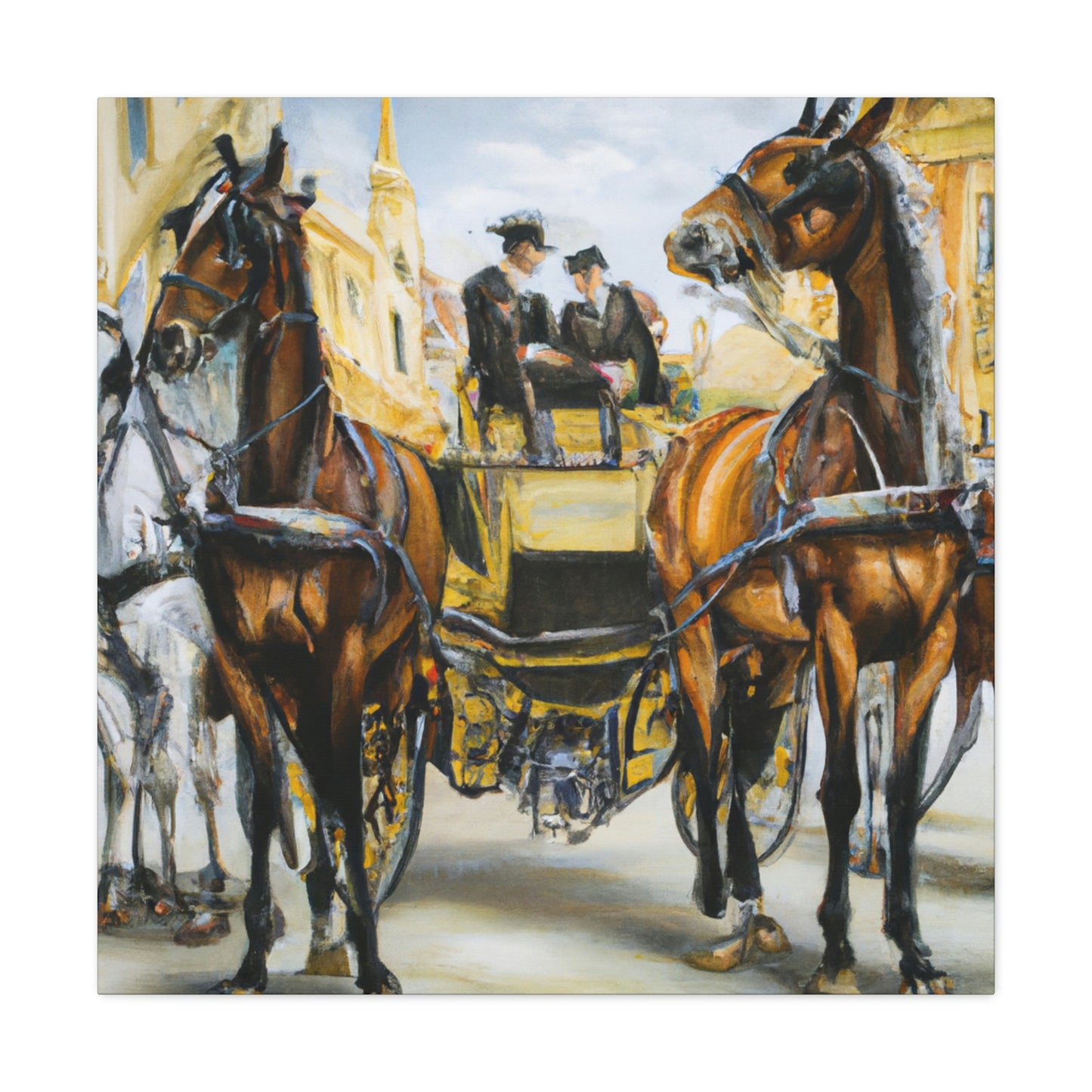 "Riding in a Carriage" - Canvas