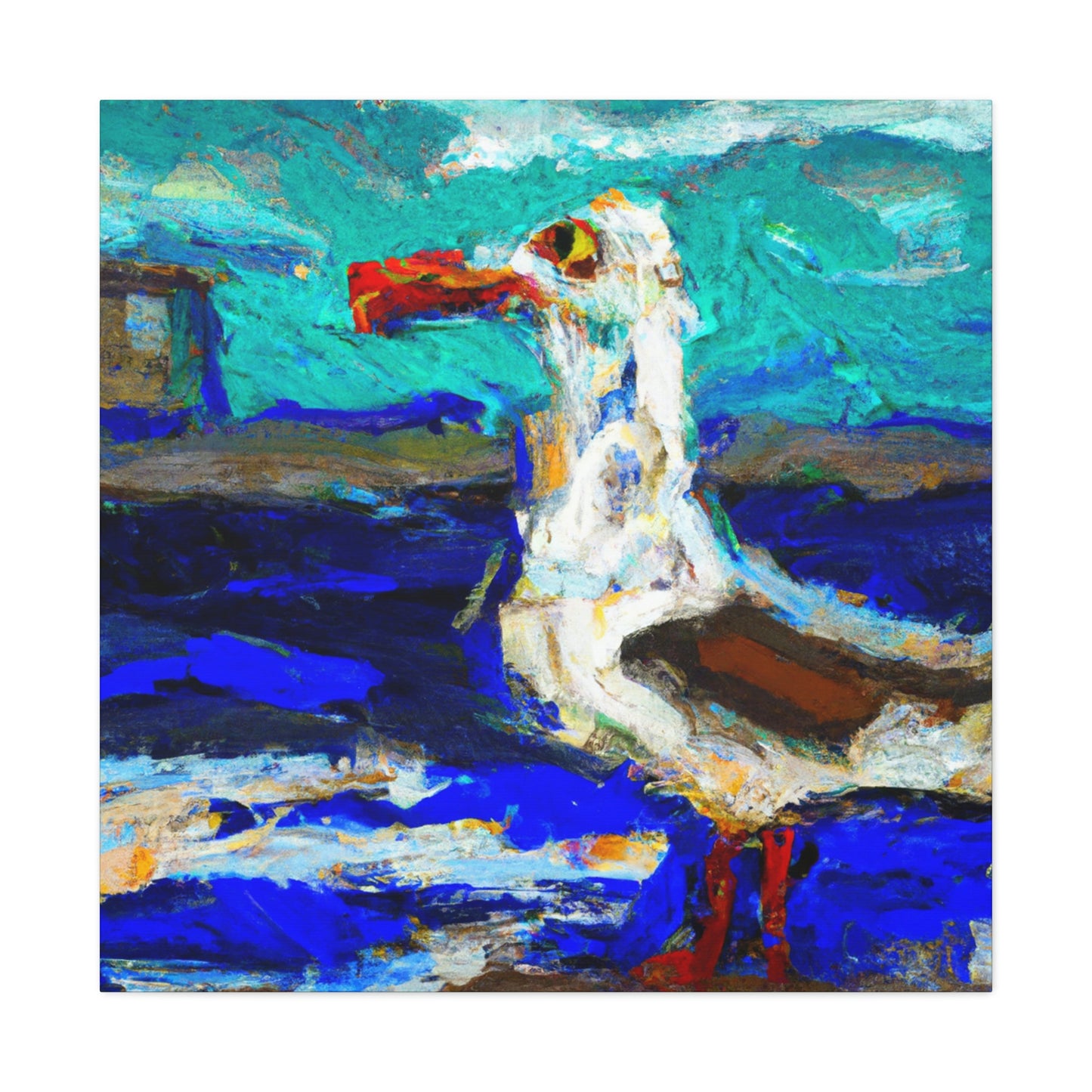 "Seagulls on the Beach" - Canvas