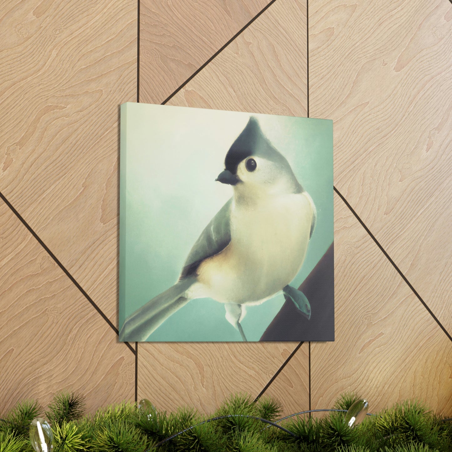 "Titmouse in Art Deco" - Canvas