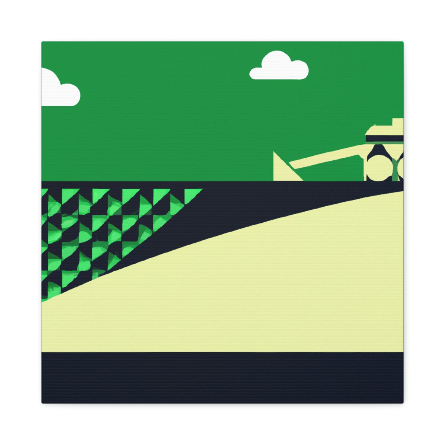 "Combine Harvester Minimalism" - Canvas