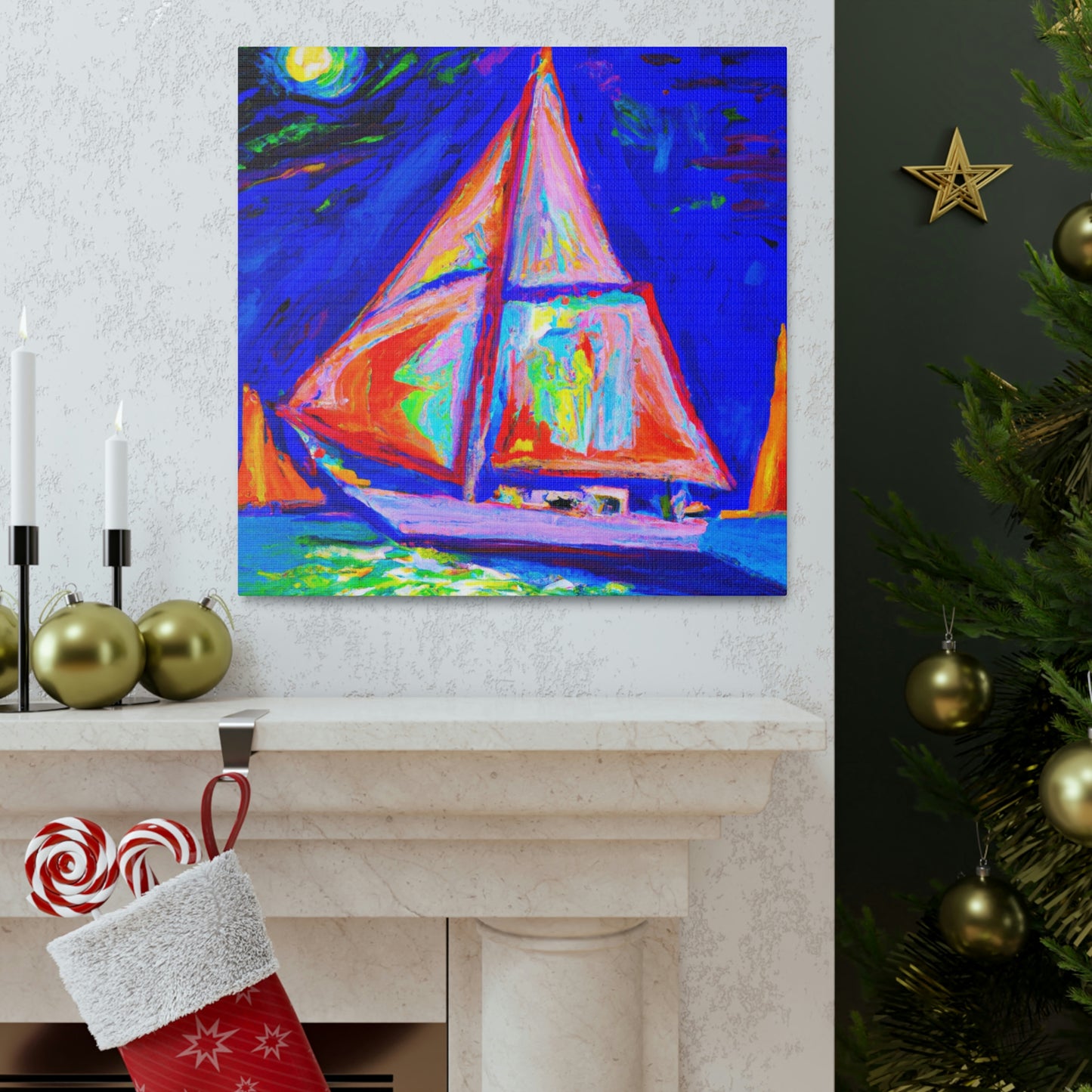 "Yacht in Expressionism" - Canvas