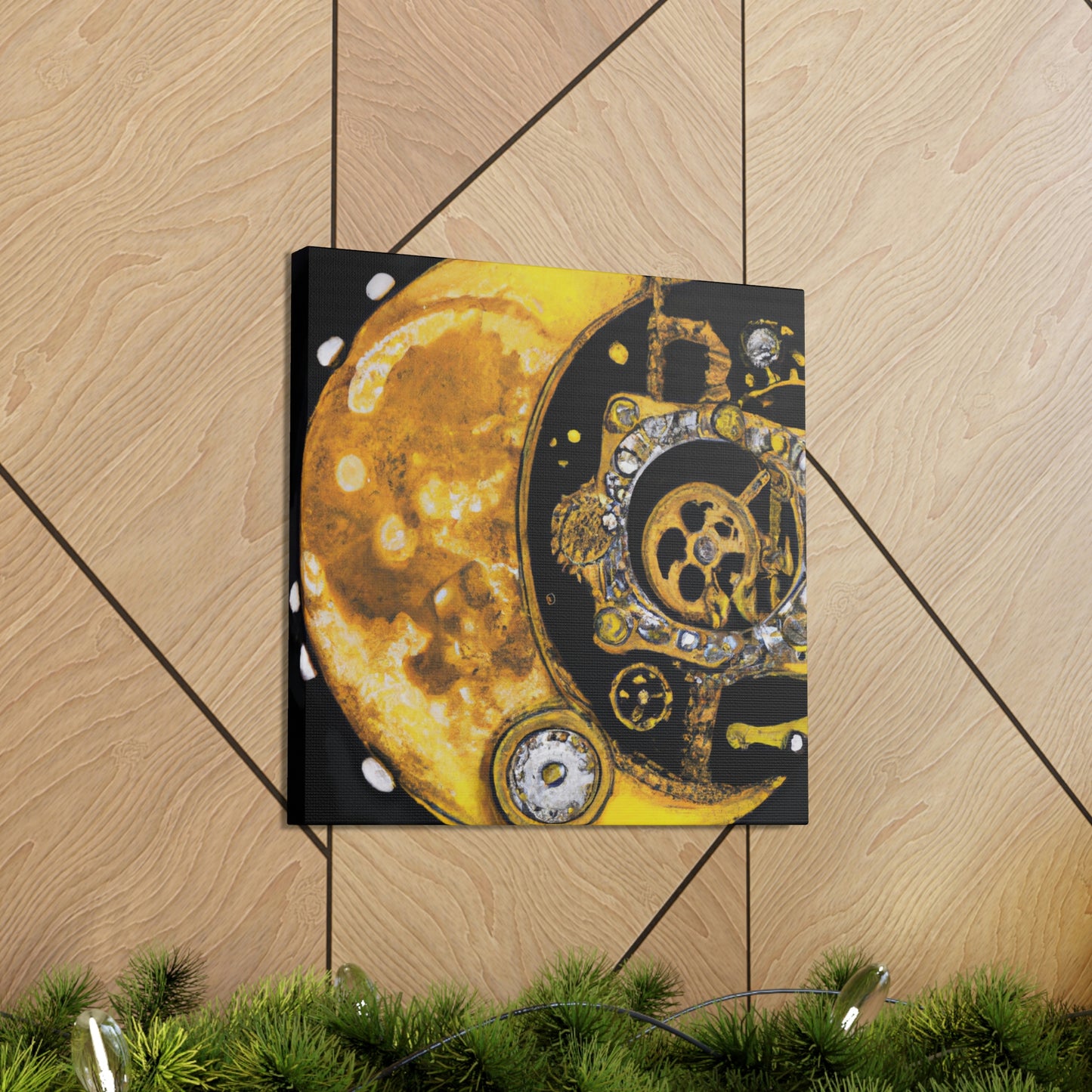 "Moonlit Clockwork Dreamscape" - Canvas