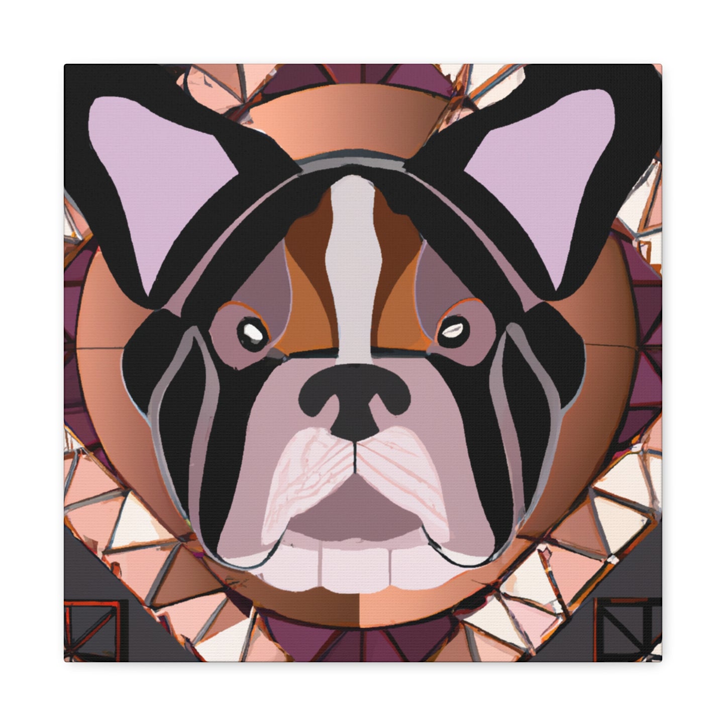 "Bulldog in Art Deco" - Canvas