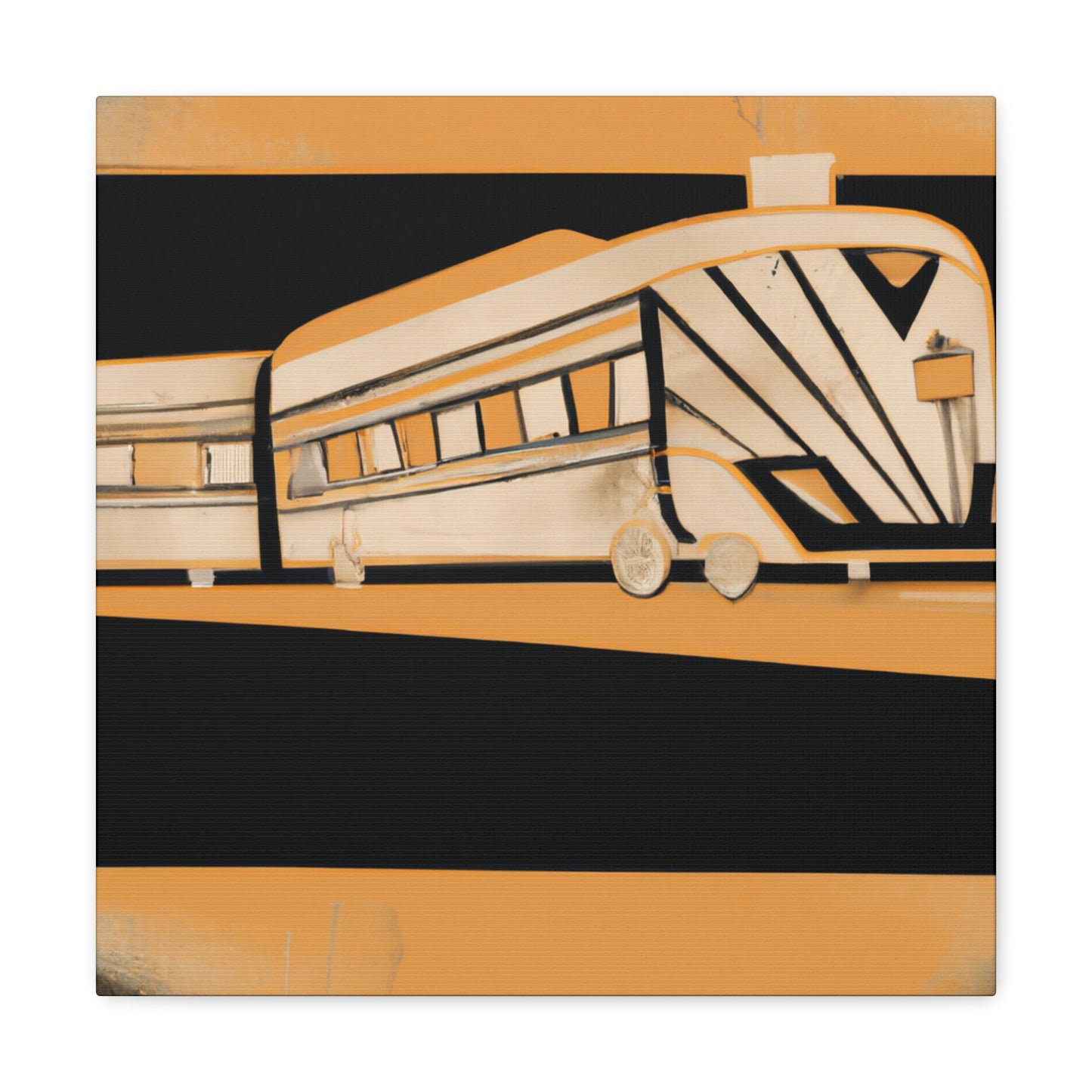 "Train of Deco Dreams" - Canvas