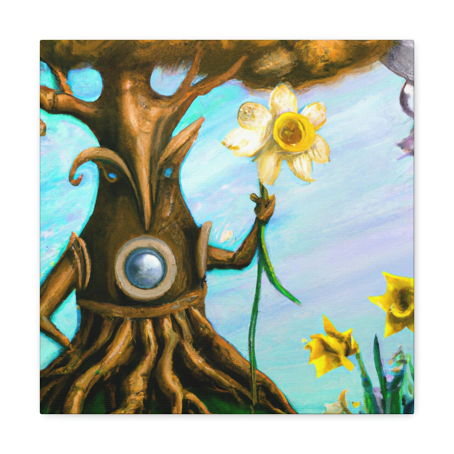 "The Steampunk Daffodil". - Canvas