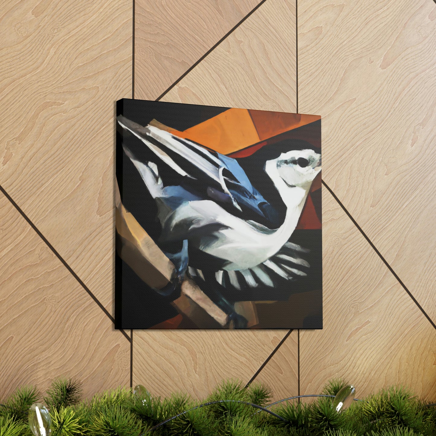 "Nuthatch in Art Deco" - Canvas