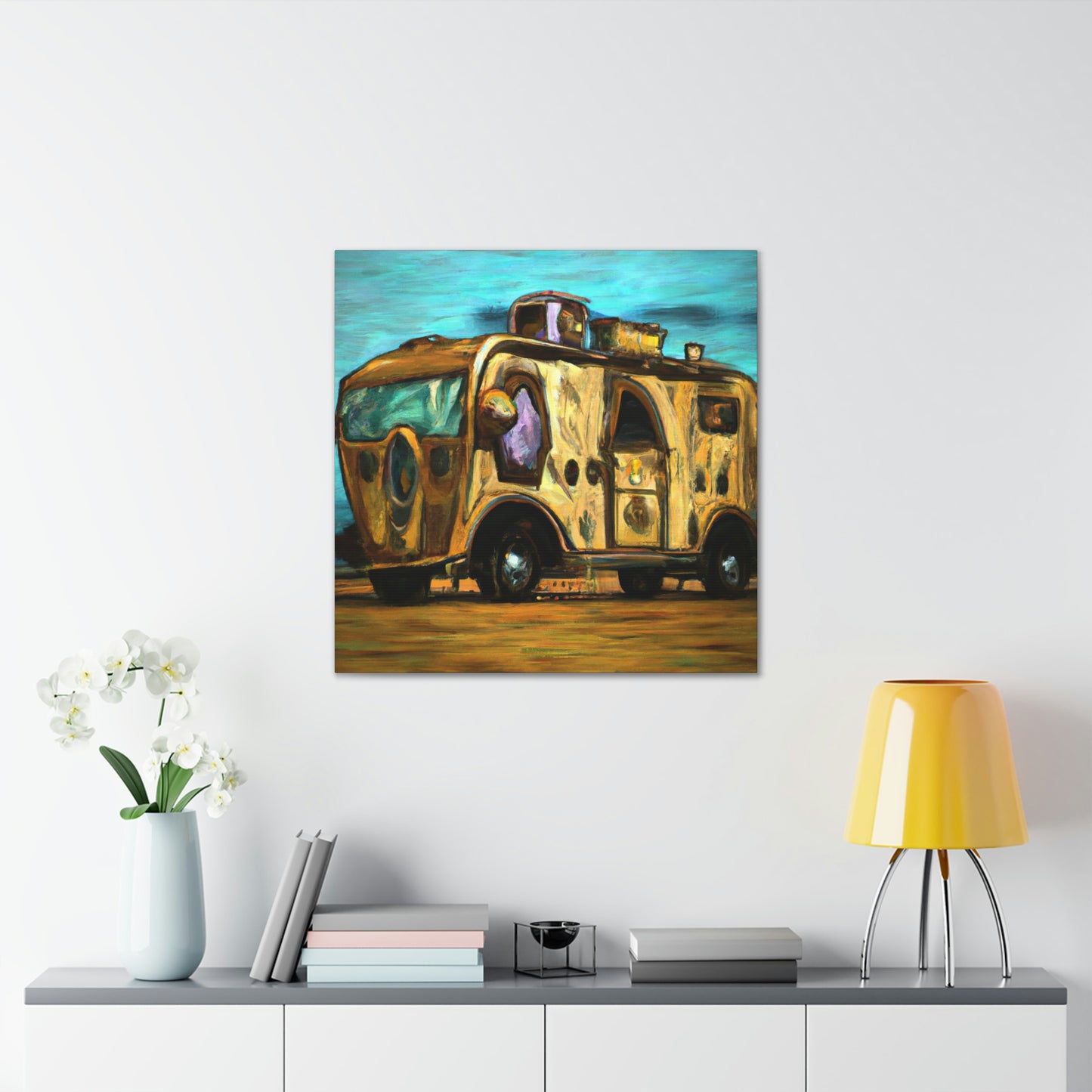 "Camper Van Machine Age" - Canvas