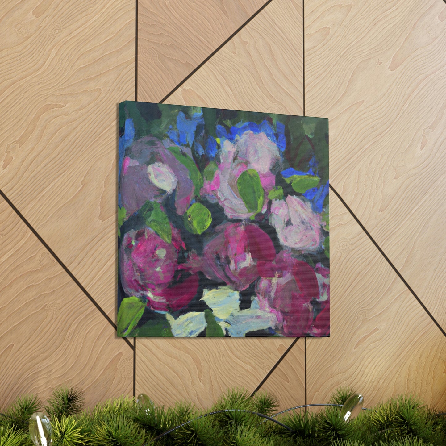 Peony in Bloom. - Canvas