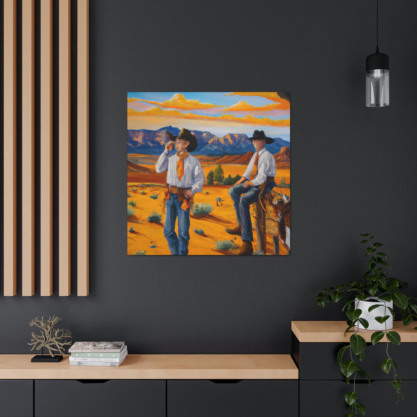 "Gilded Western Vista" - Canvas