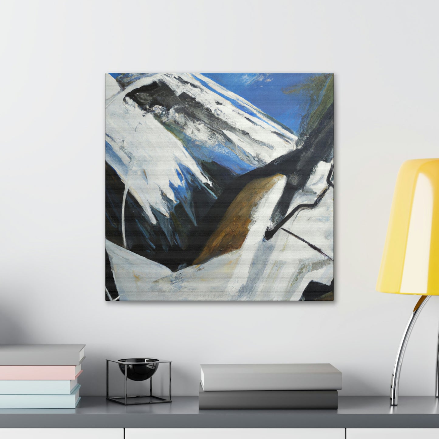 "Snowy Mountain Expressionism" - Canvas