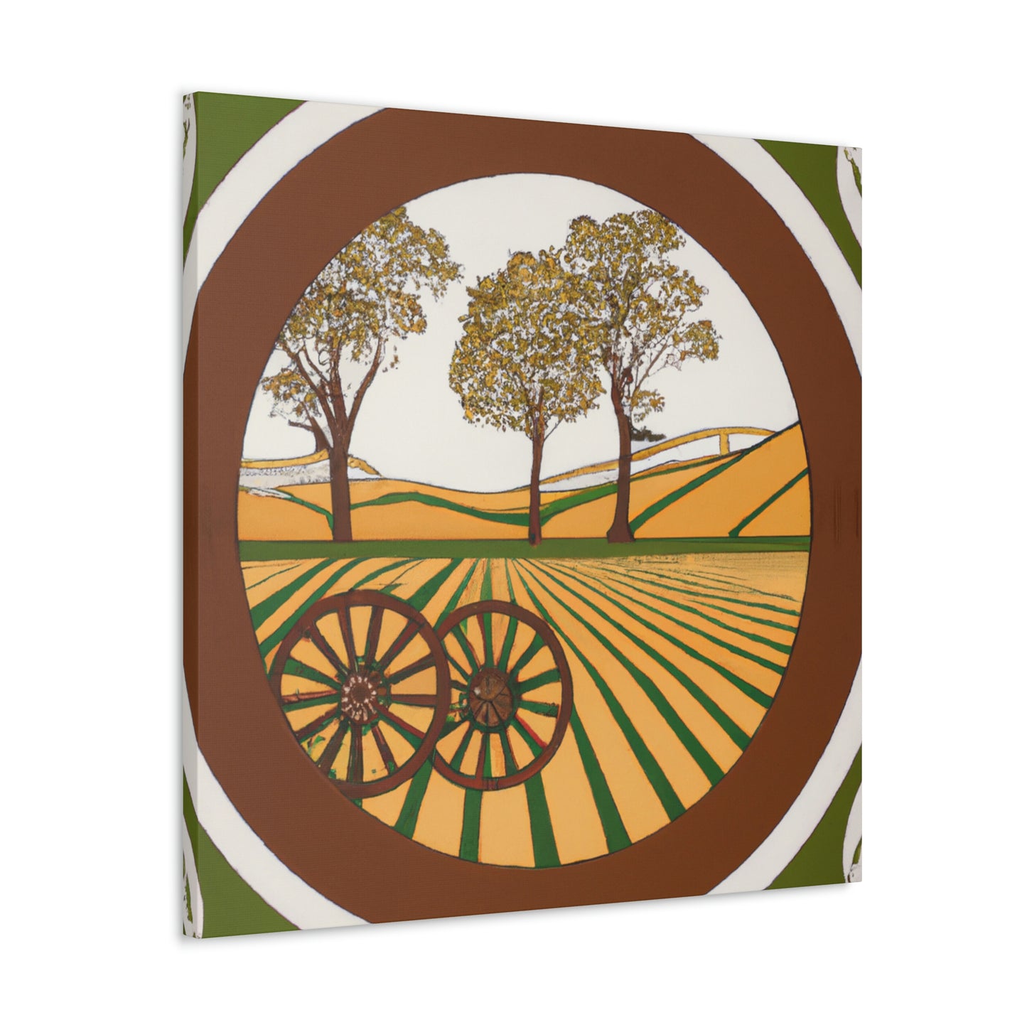 "Wagon Wheel: Deco Shine" - Canvas