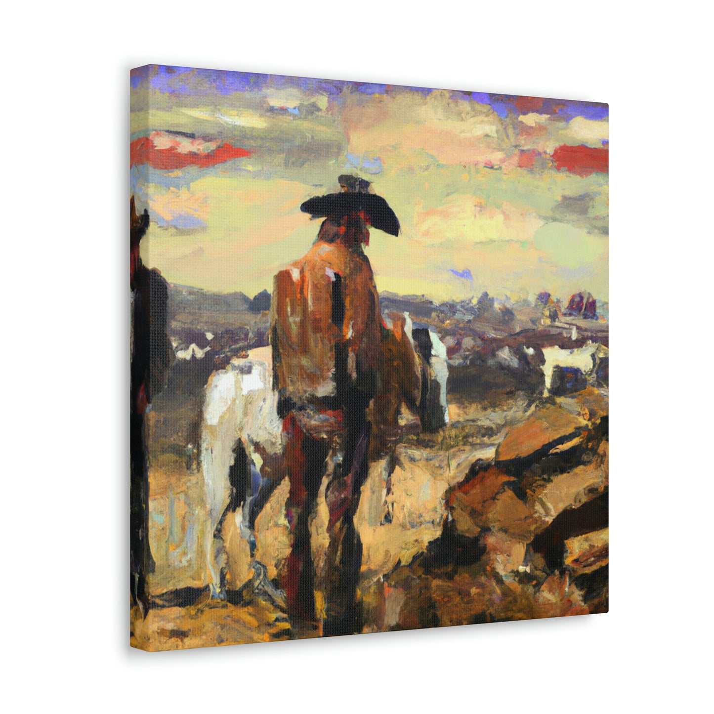 "Saddle Bags Distinctly Felt" - Canvas